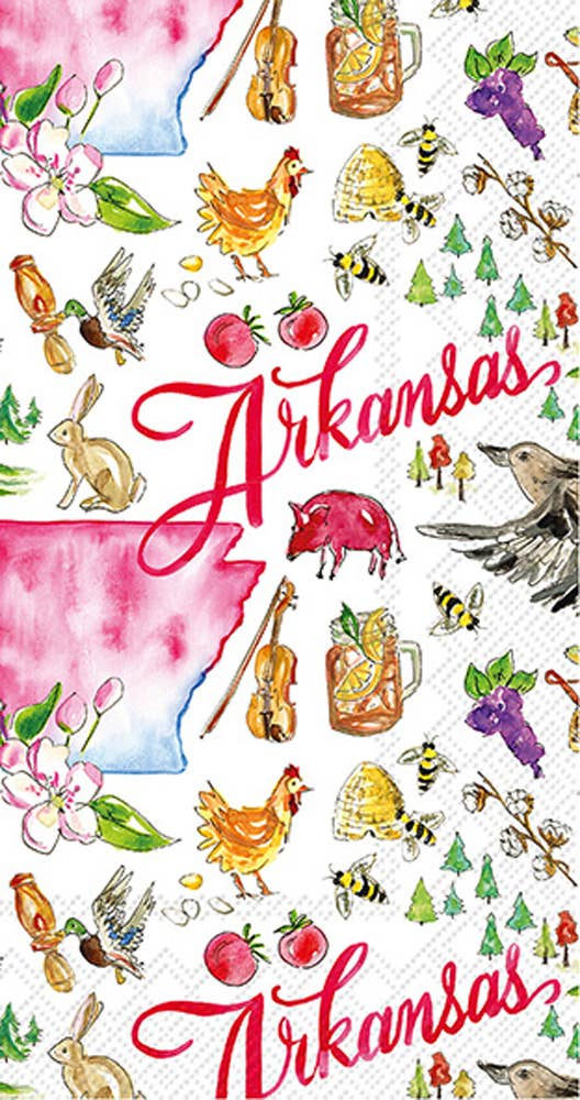 Arkansas Watercolor Guest Towel Napkins