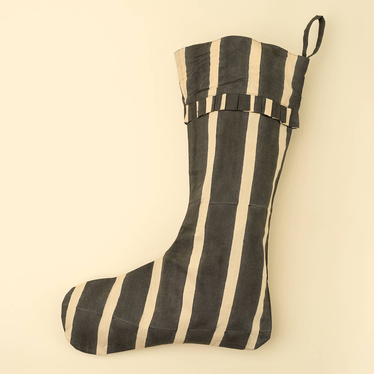 Charcoal Block Stripe Stocking