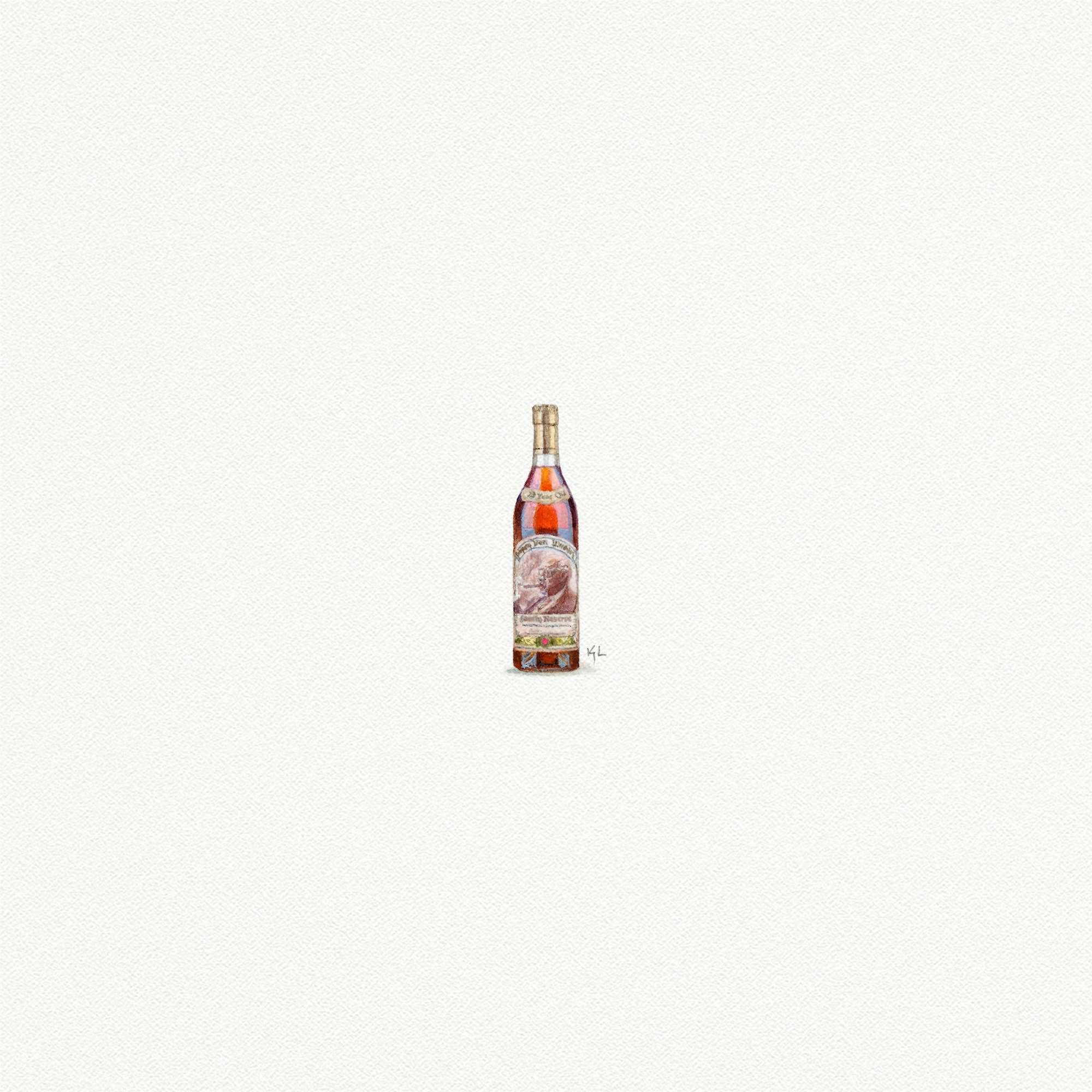 Pappy Van Winkle Miniature Watercolor Print