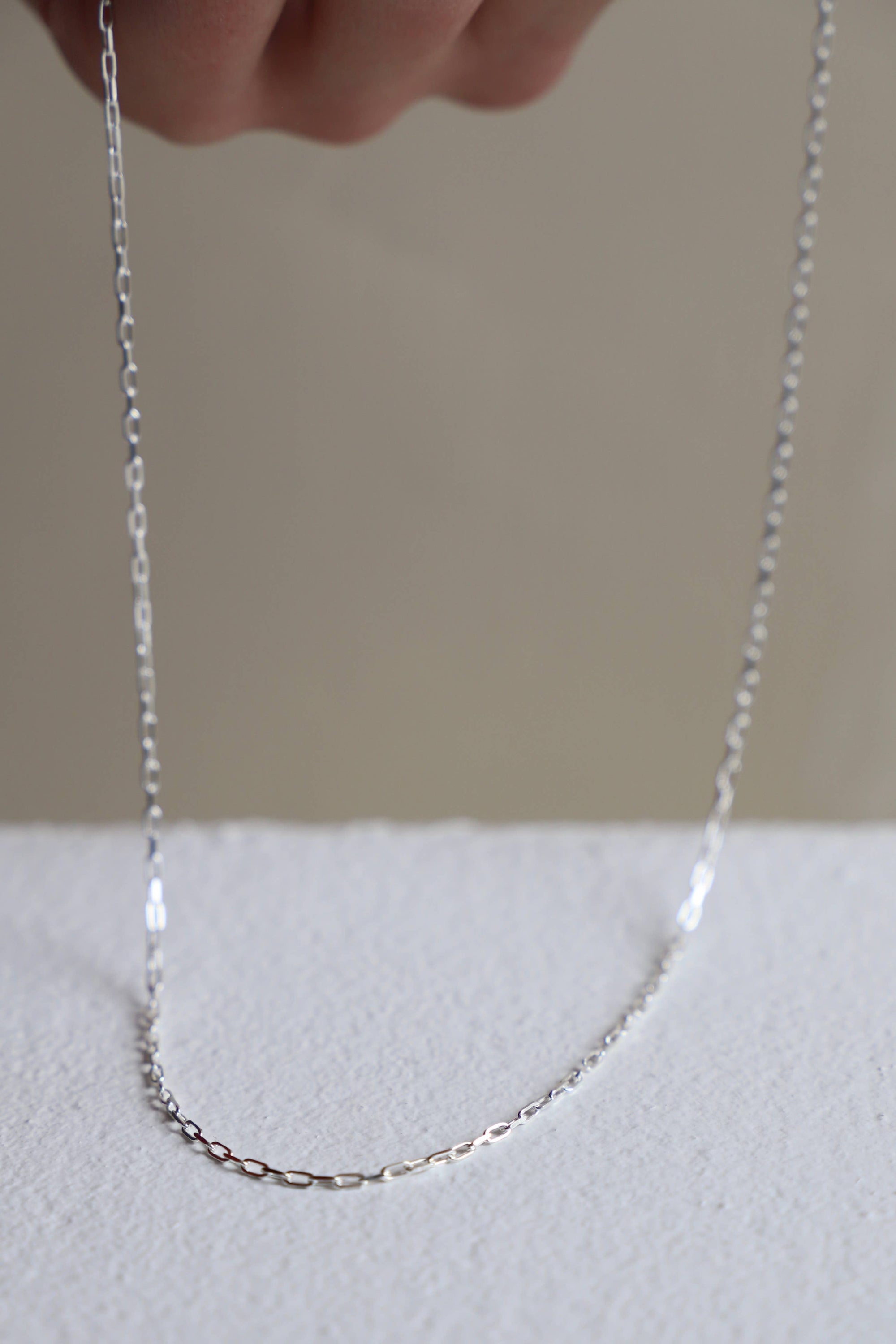 Silver Miniature Paperclip Chain