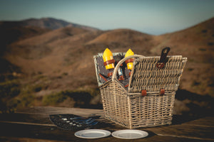 Gray Piccadilly Picnic Basket for 2