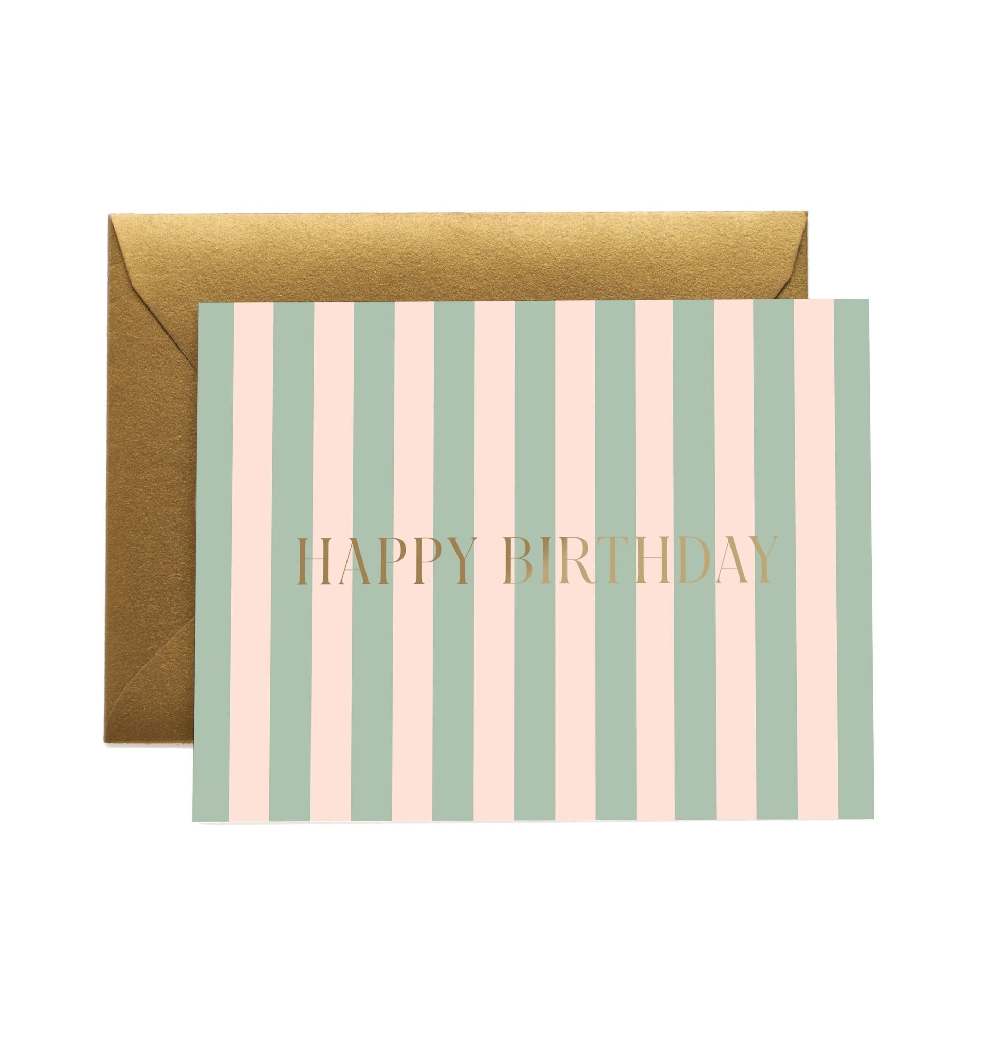 Cabana Stripe Birthday Card - Box Turtle