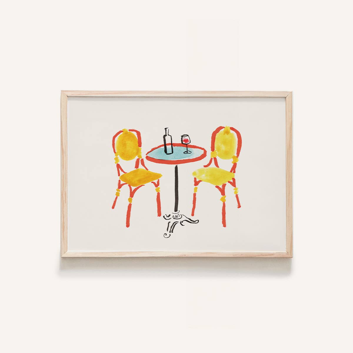 Cafe Table Wall Art - Box Turtle
