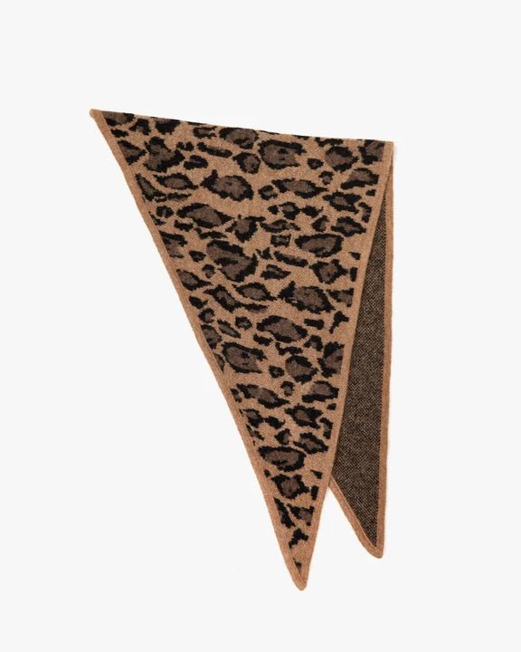 Camel Jaguar Triangle Scarf - Box Turtle