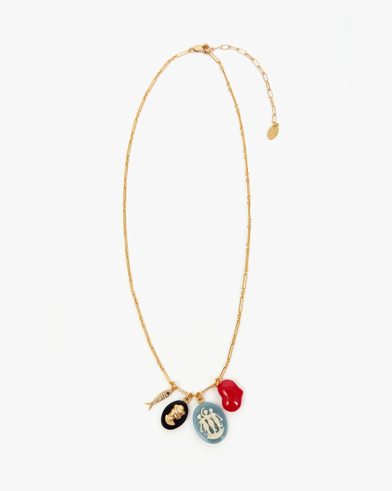Cameo Charm Necklace - Box Turtle