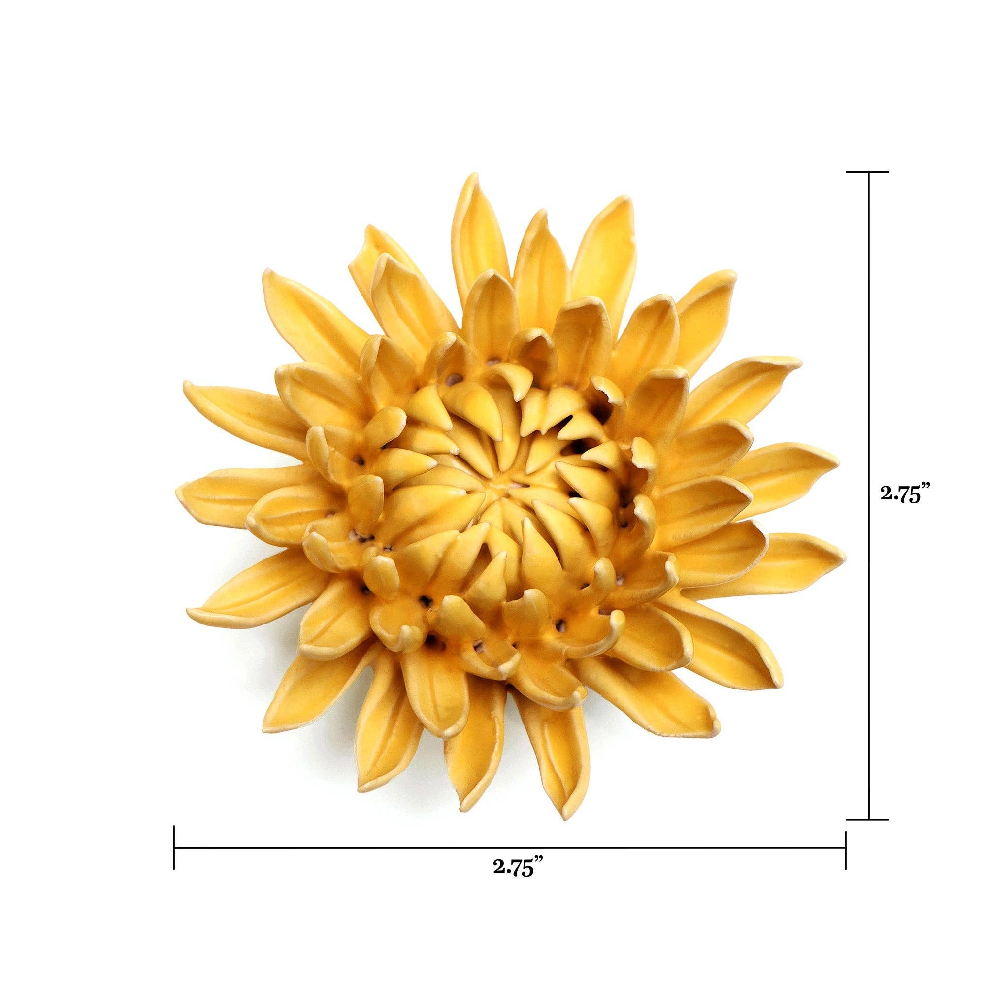 Canary Yellow Sarah Mum Flower Decor - Box Turtle