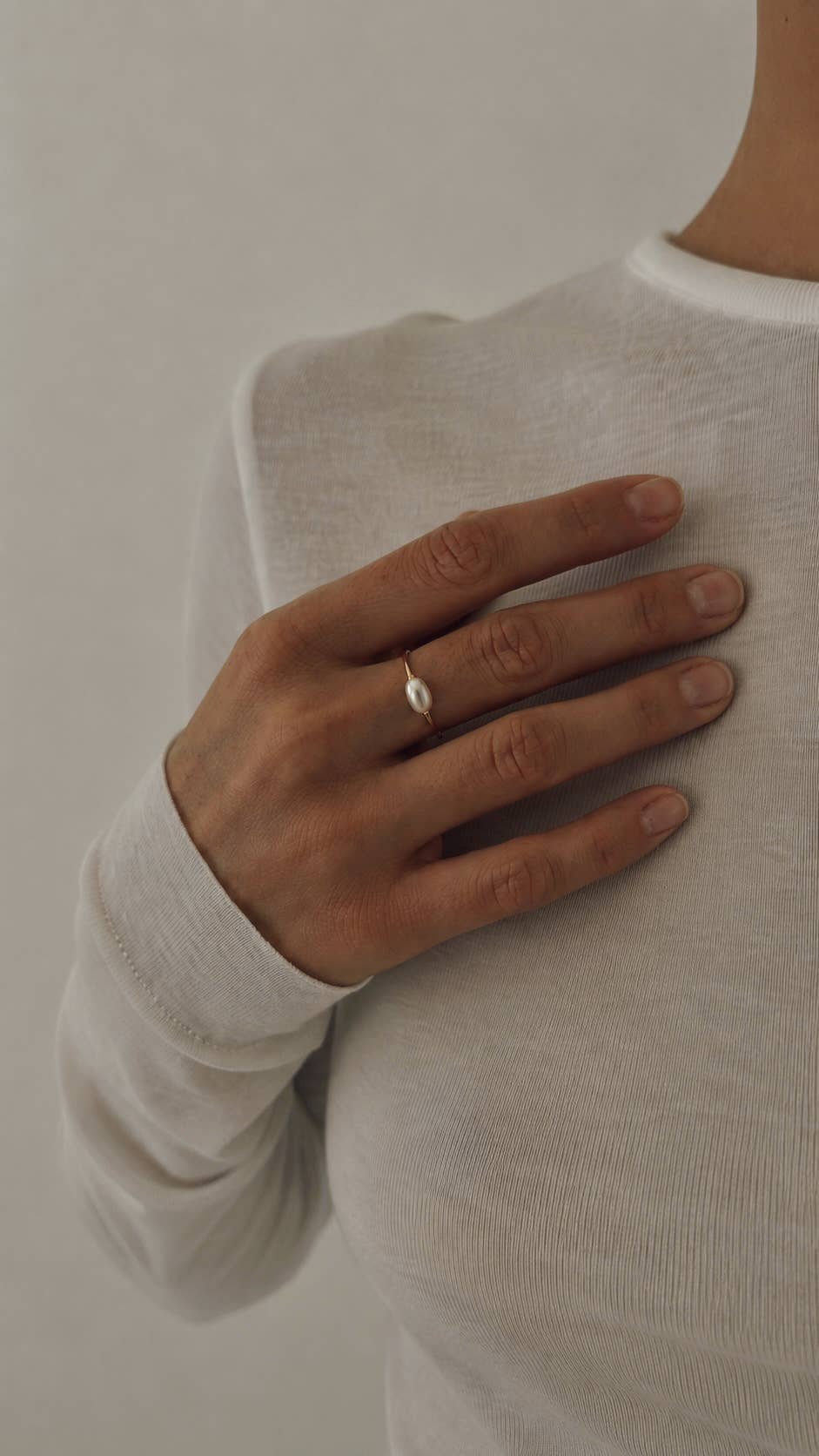 Capri Pearl Stacking Ring - Box Turtle