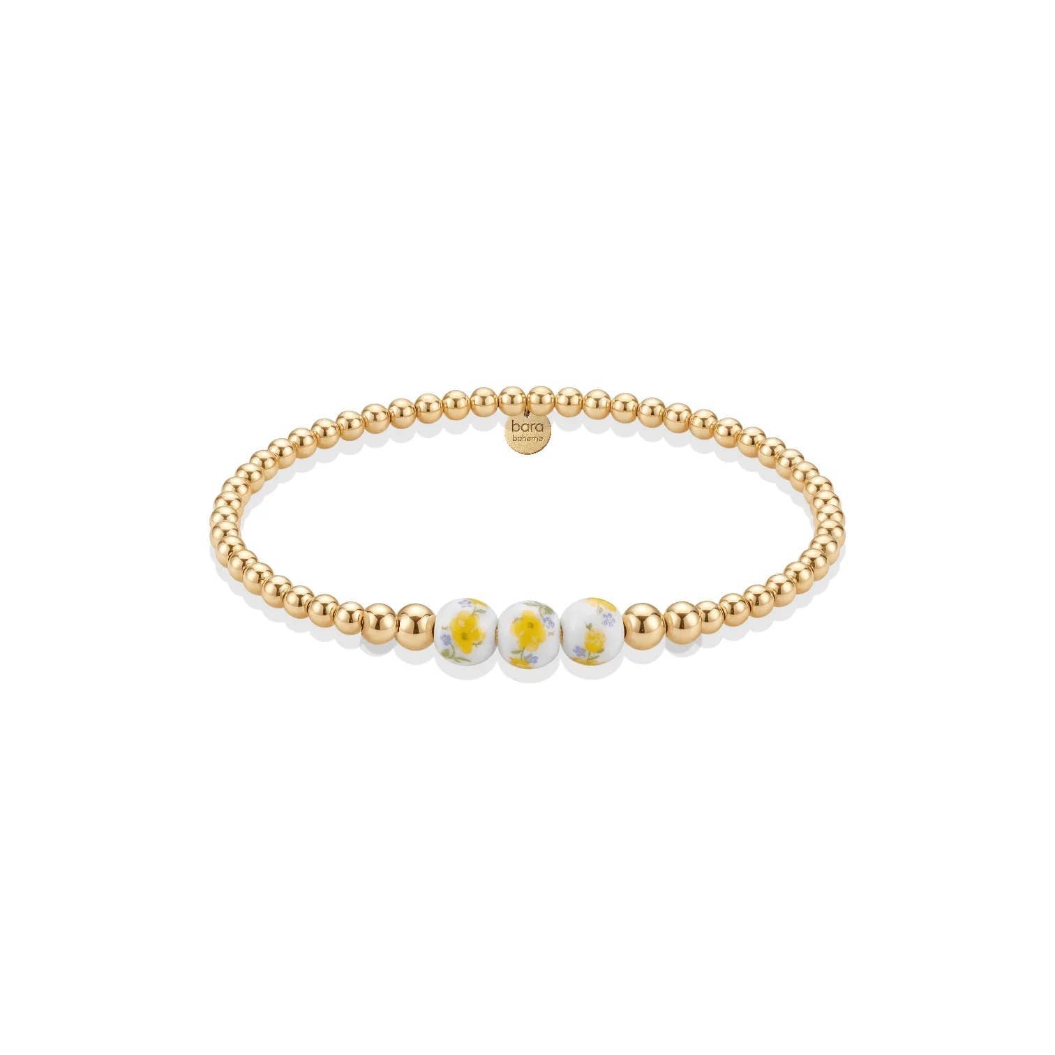 Capri Sole – Porcelain Beaded Bracelet - Box Turtle