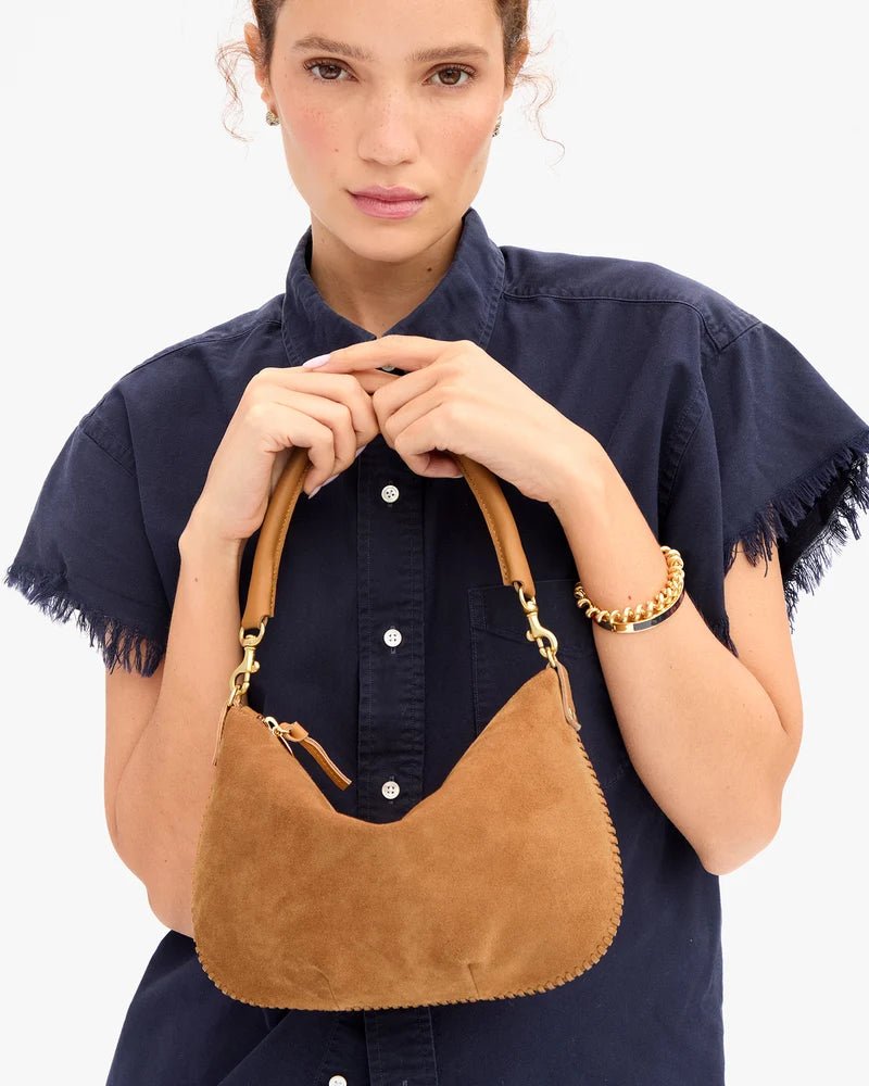 Caramel Suede Petit Moyen Messenger - Box Turtle