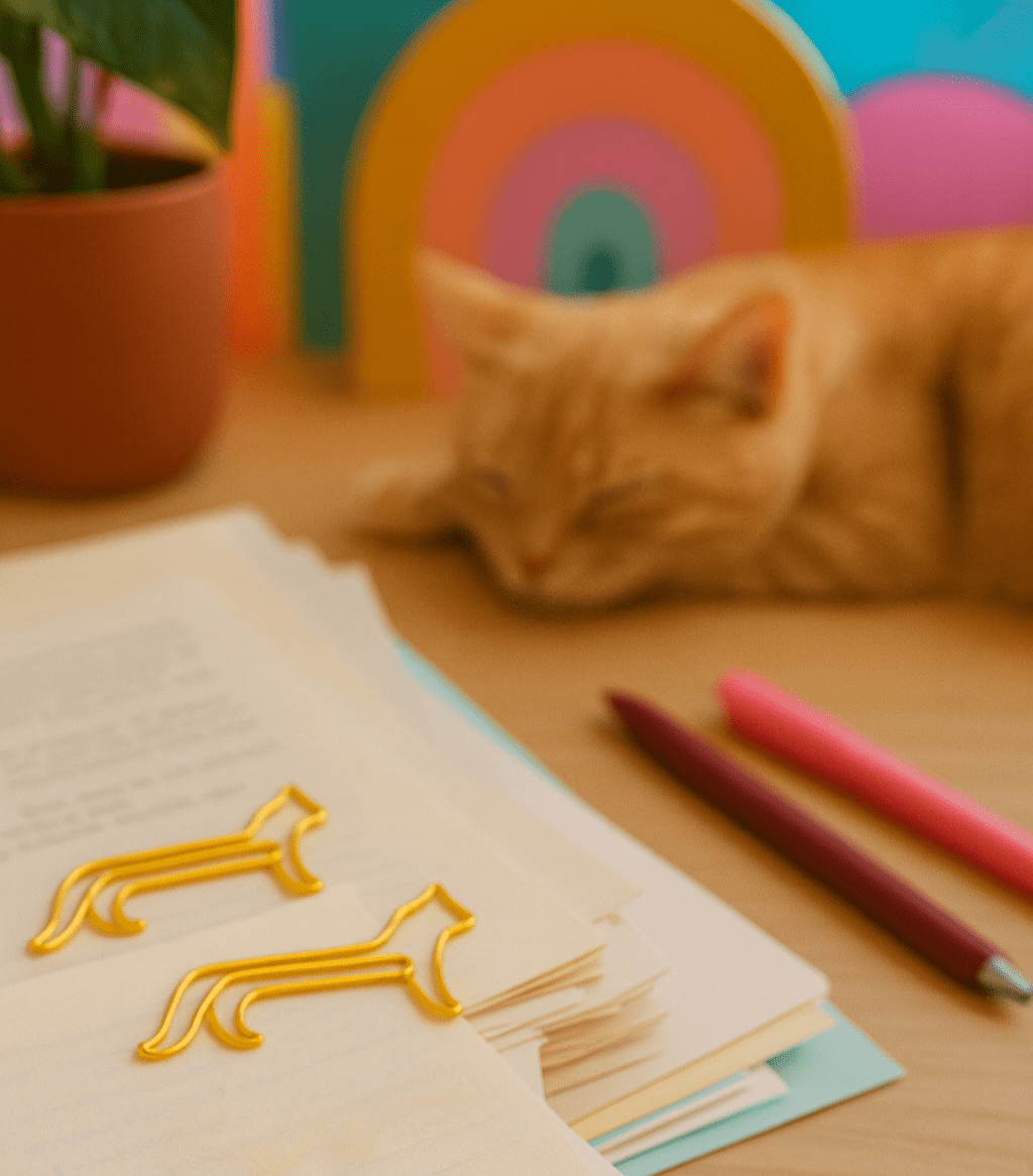 Cat Paper Clips - Box Turtle