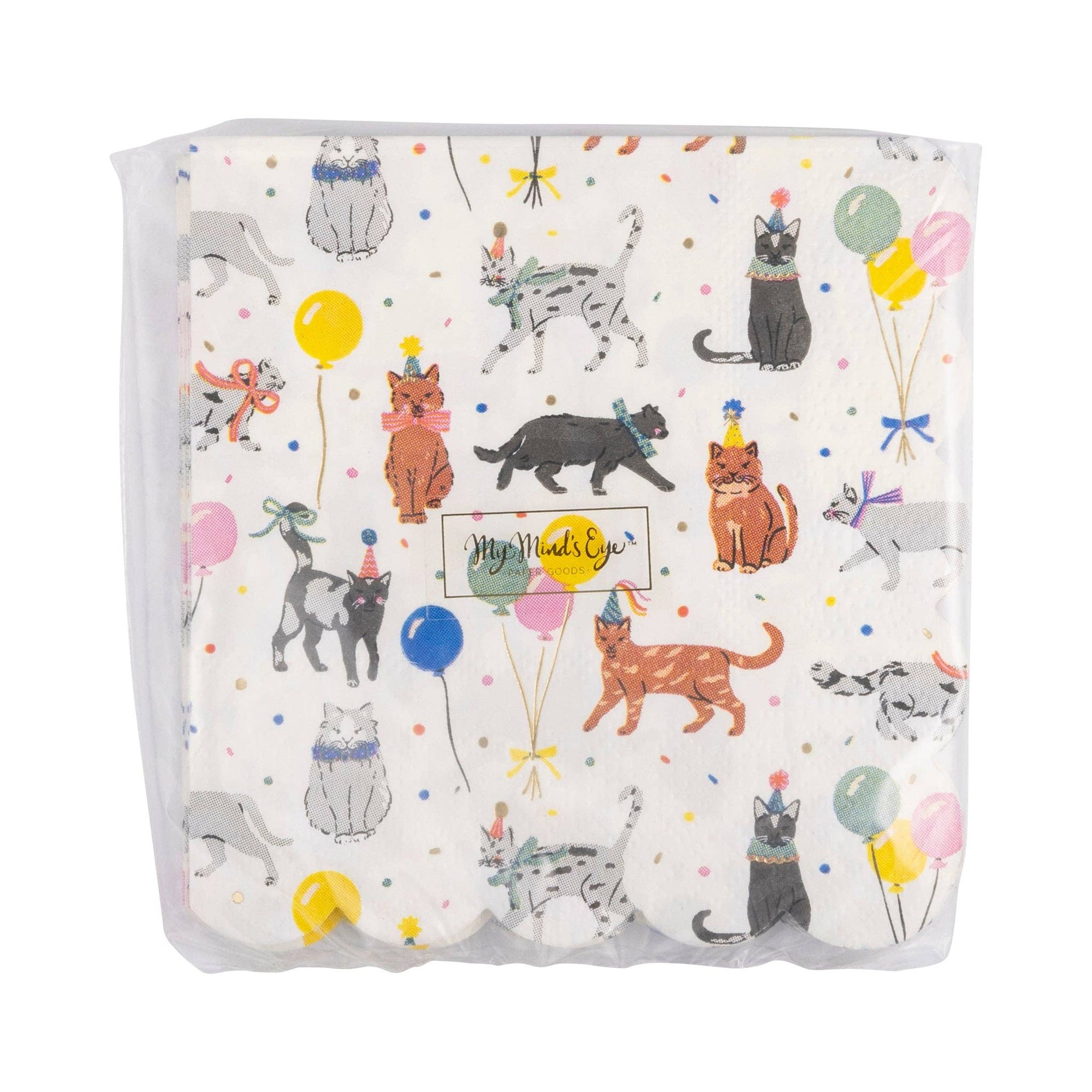Cat Party Cocktail Napkin - Box Turtle