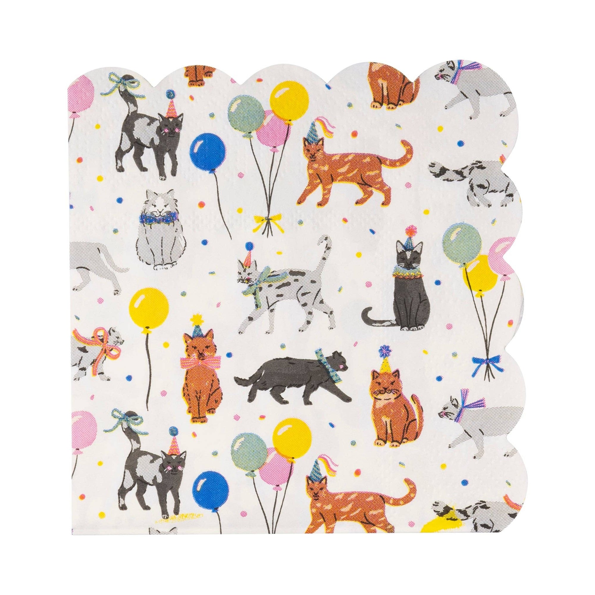 Cat Party Cocktail Napkin - Box Turtle