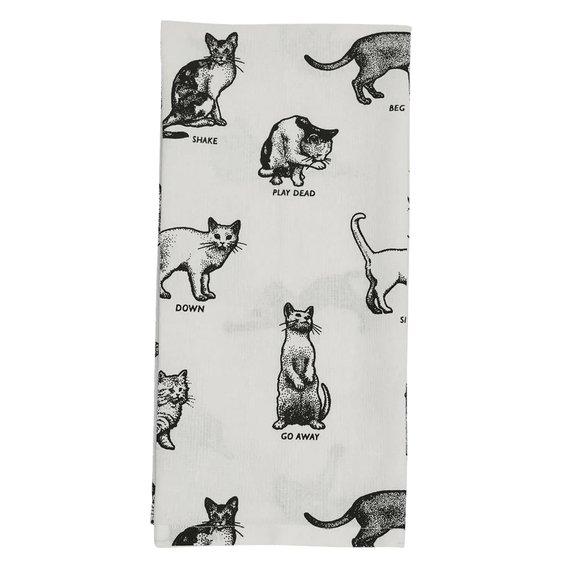 Cat Tricks Tea Towel - Box Turtle
