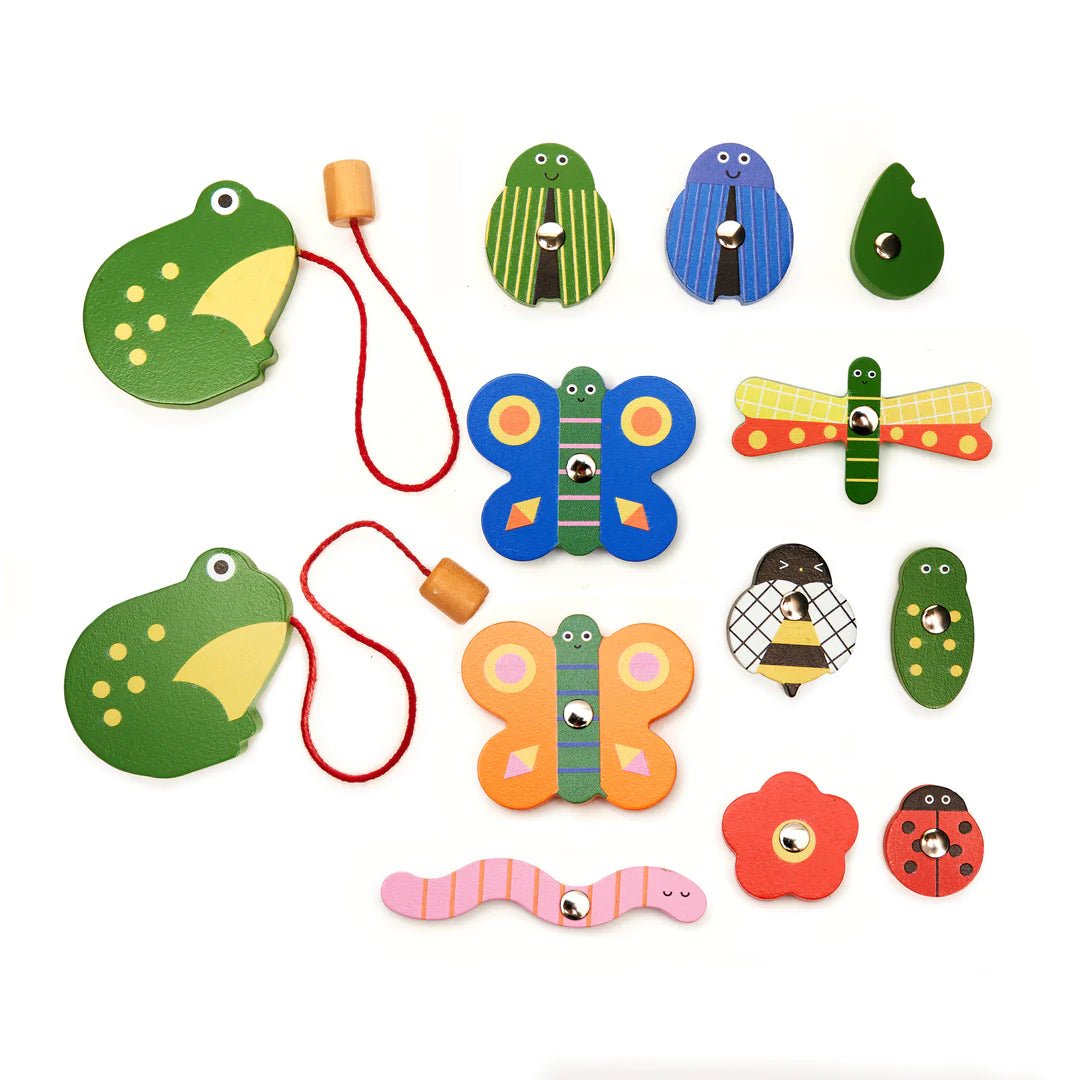 Catch a Bug Wooden Fishing Game - Box Turtle