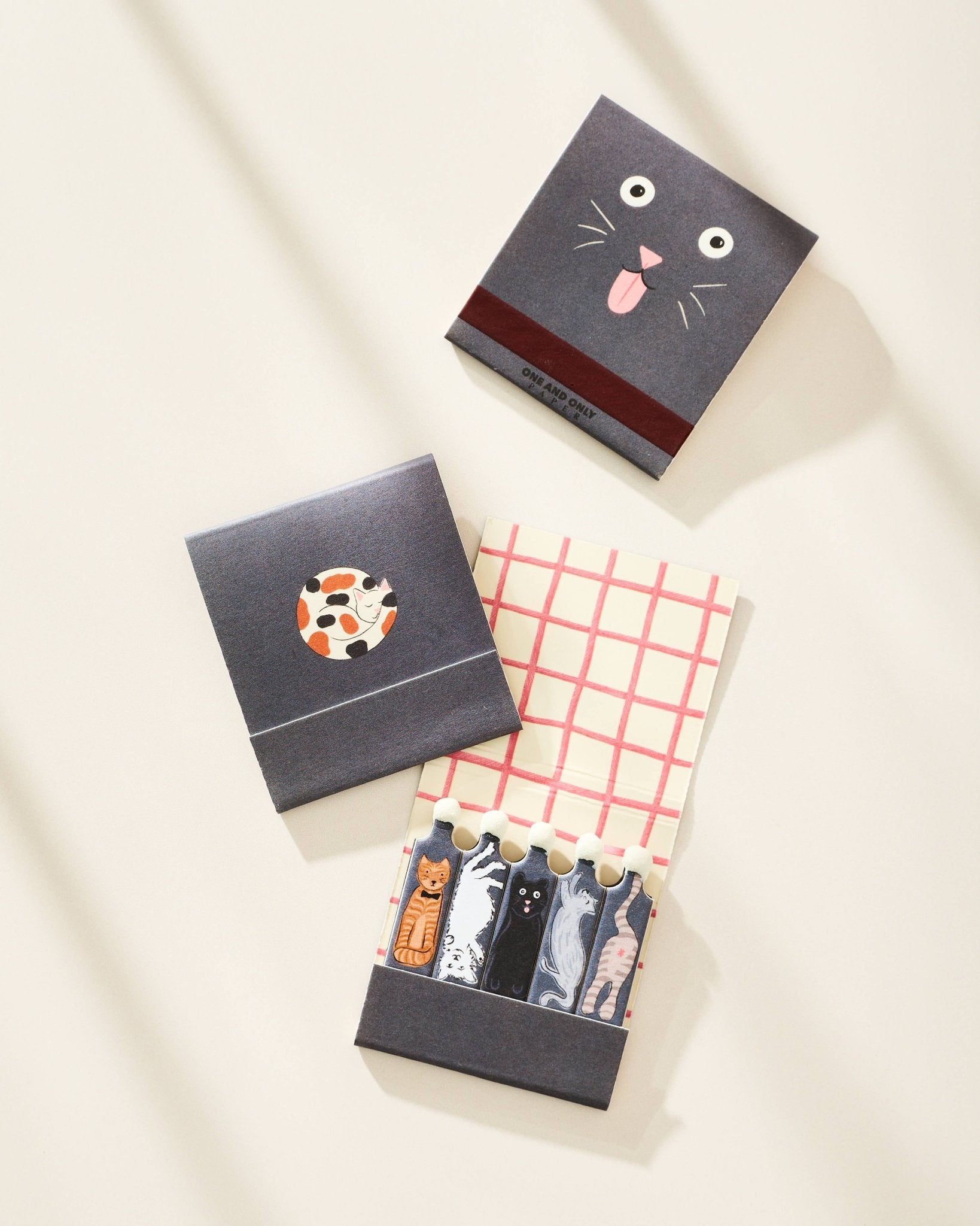 Cats Printed Stem Matchbook - Box Turtle