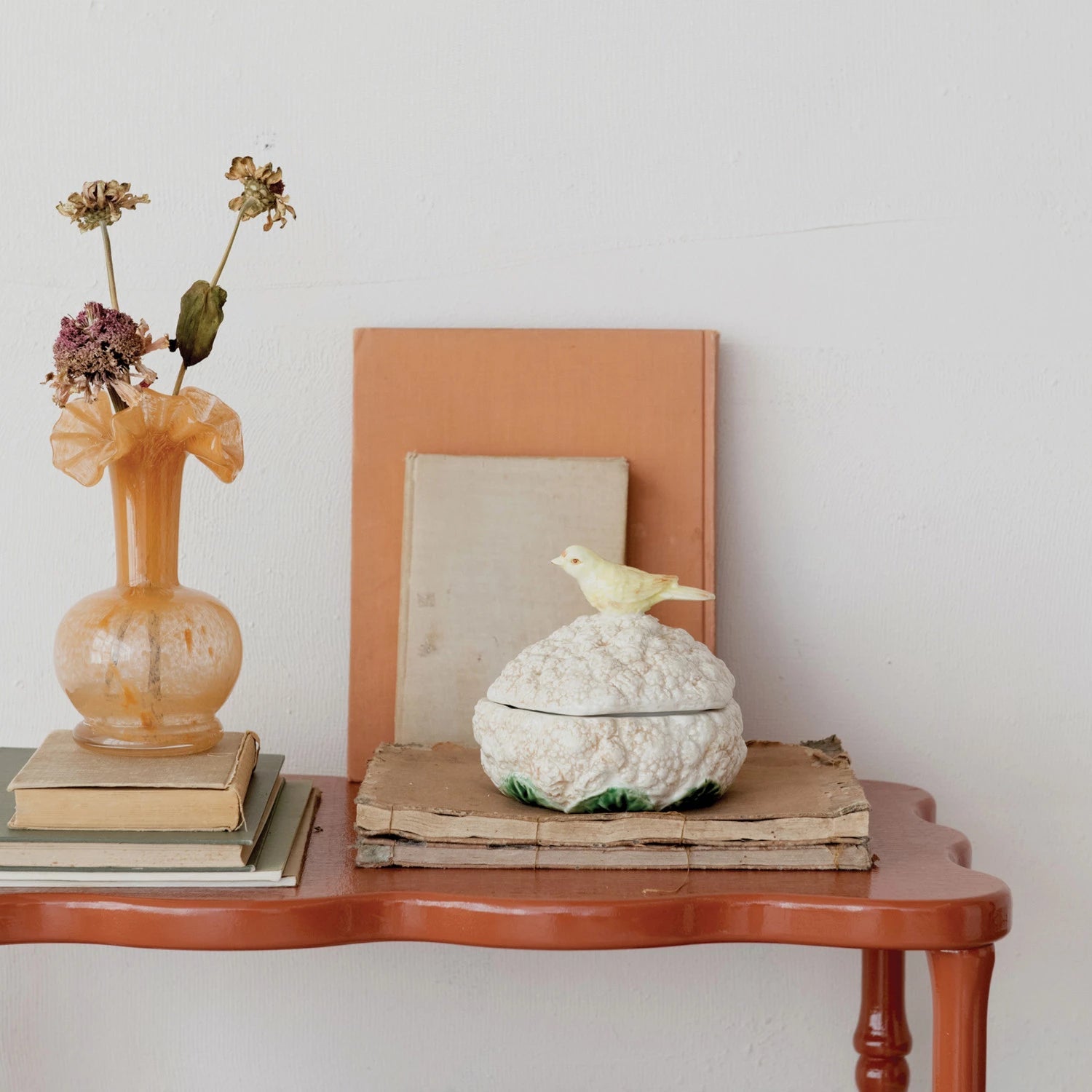 Cauliflower & Bird Vintage Reproduction Container - Box Turtle