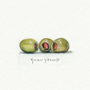 Olives Miniature Watercolor Print