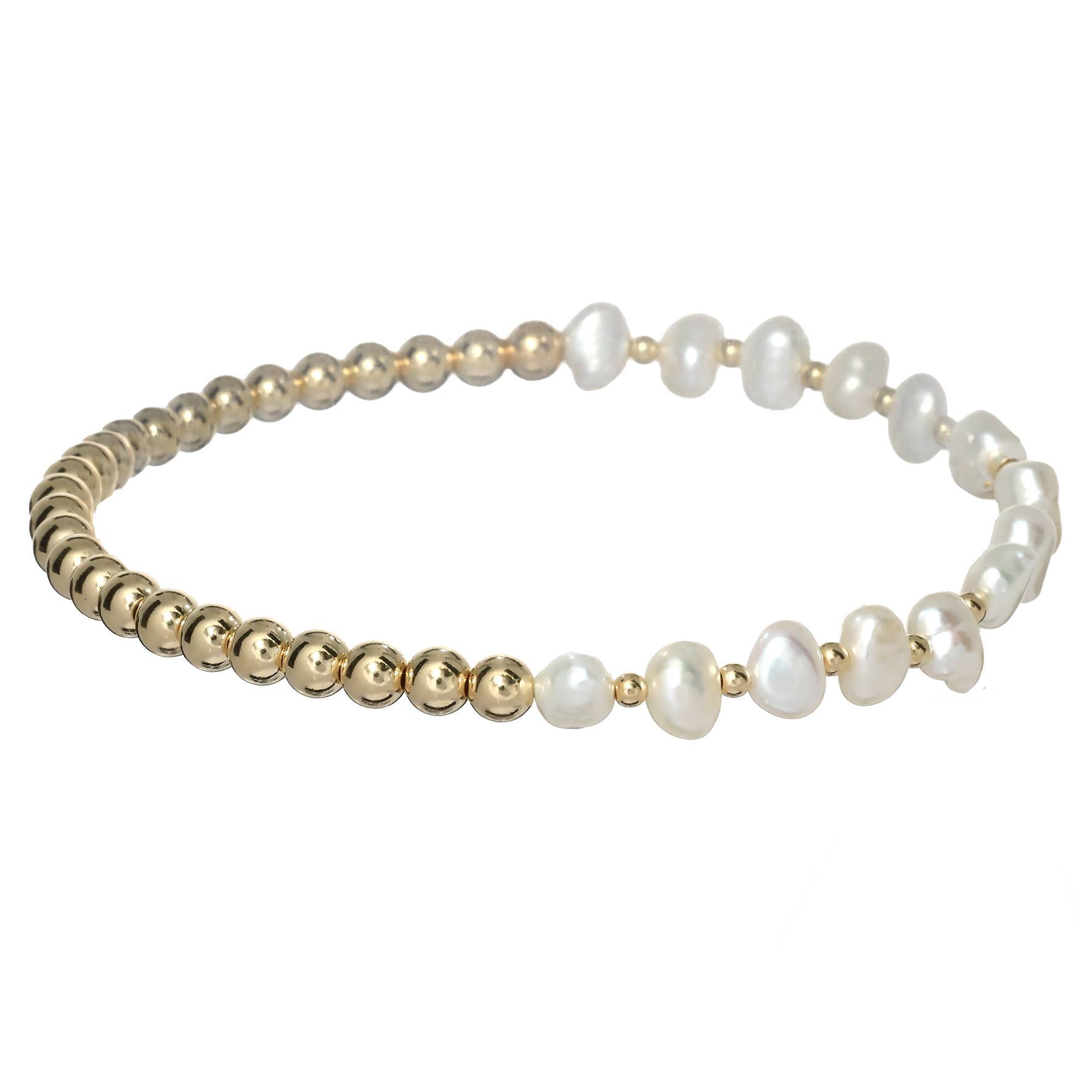 Ivy Gold & Pearl Beaded Bracelet