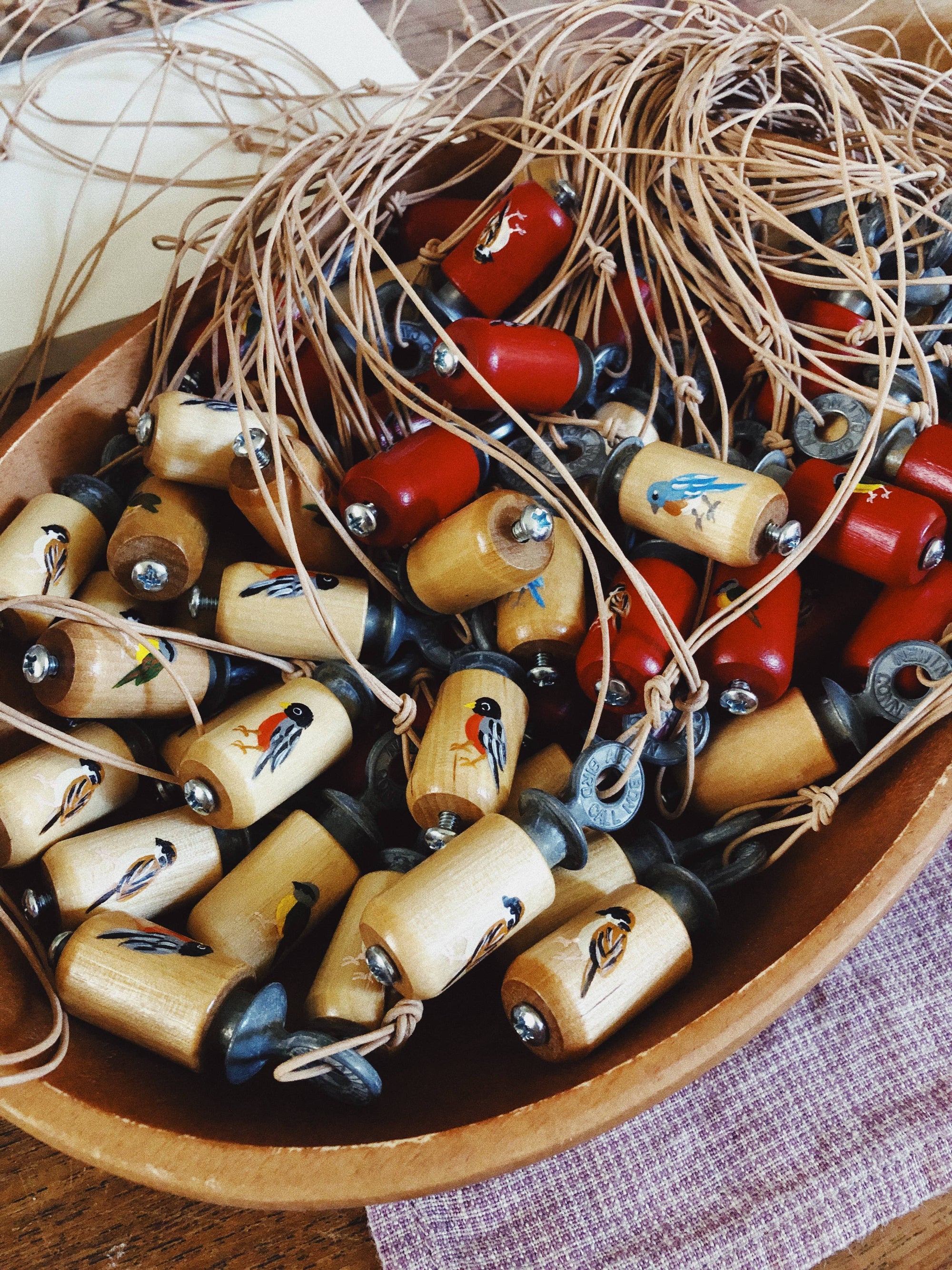 Natural Wood Bird Call Necklace