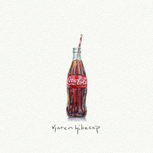 Coke Bottle Miniature Watercolor Print
