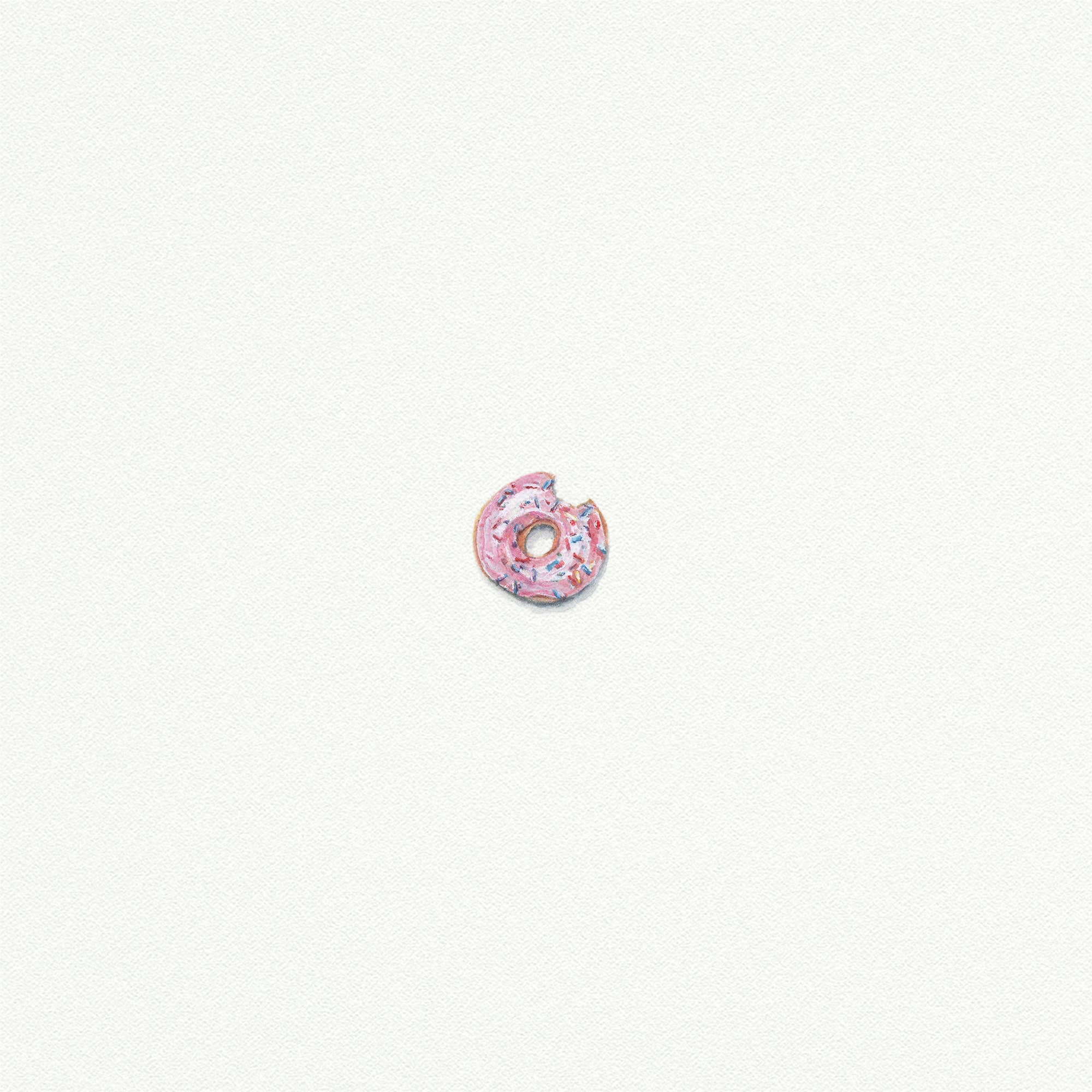 Glazed Donut Miniature Watercolor Print