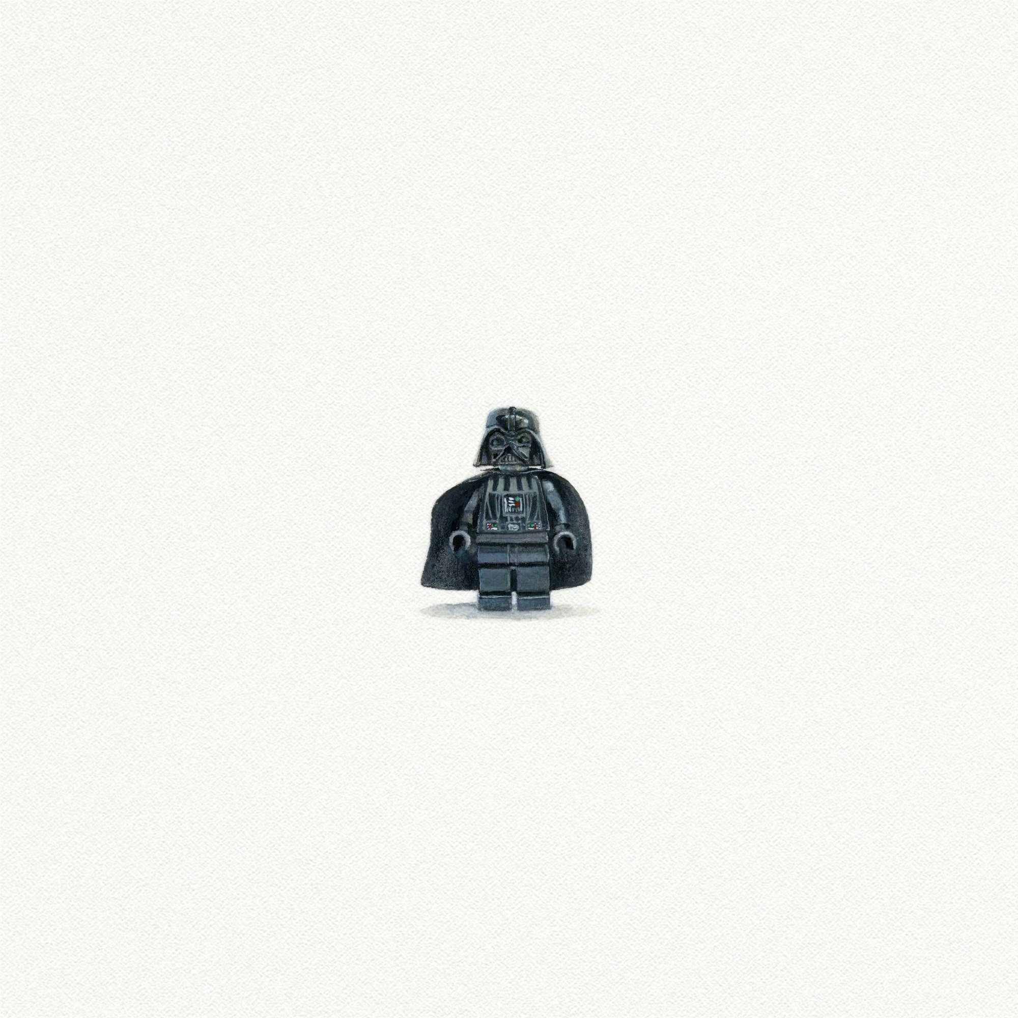 Lego Darth Vader Miniature Watercolor Print