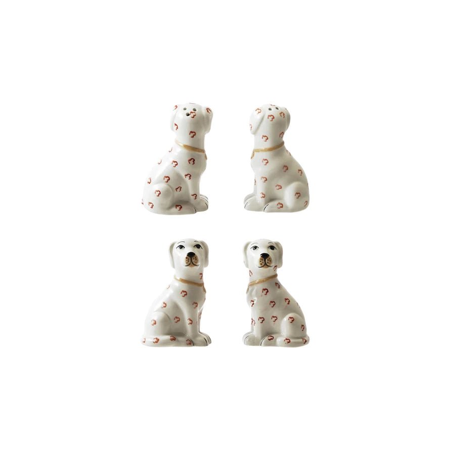 Ceramic Dog Salt & Pepper Shakers - Box Turtle