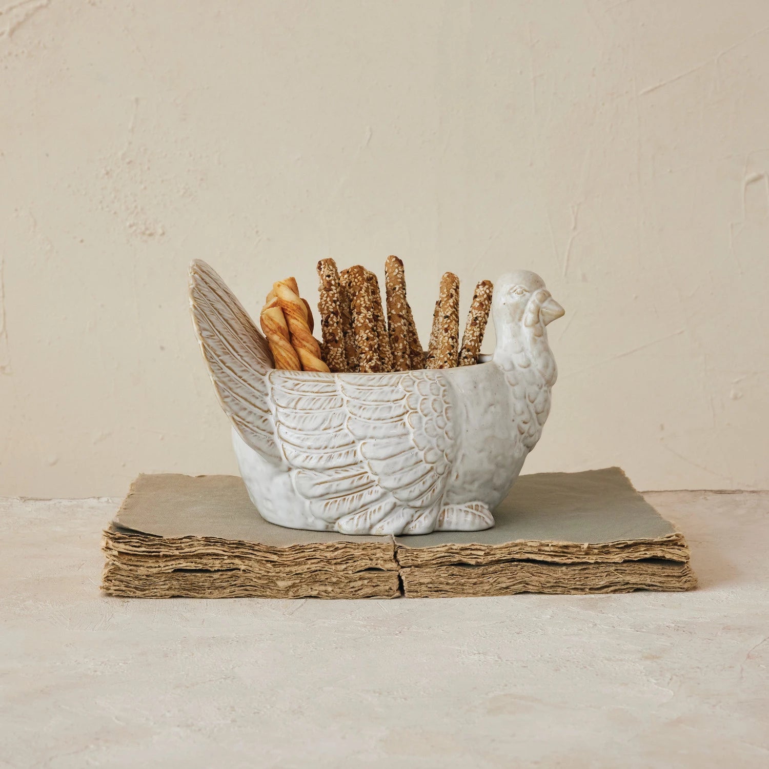 White Turkey Shaped Bowl