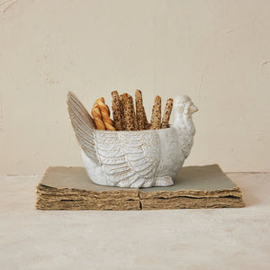 White Turkey Shaped Bowl