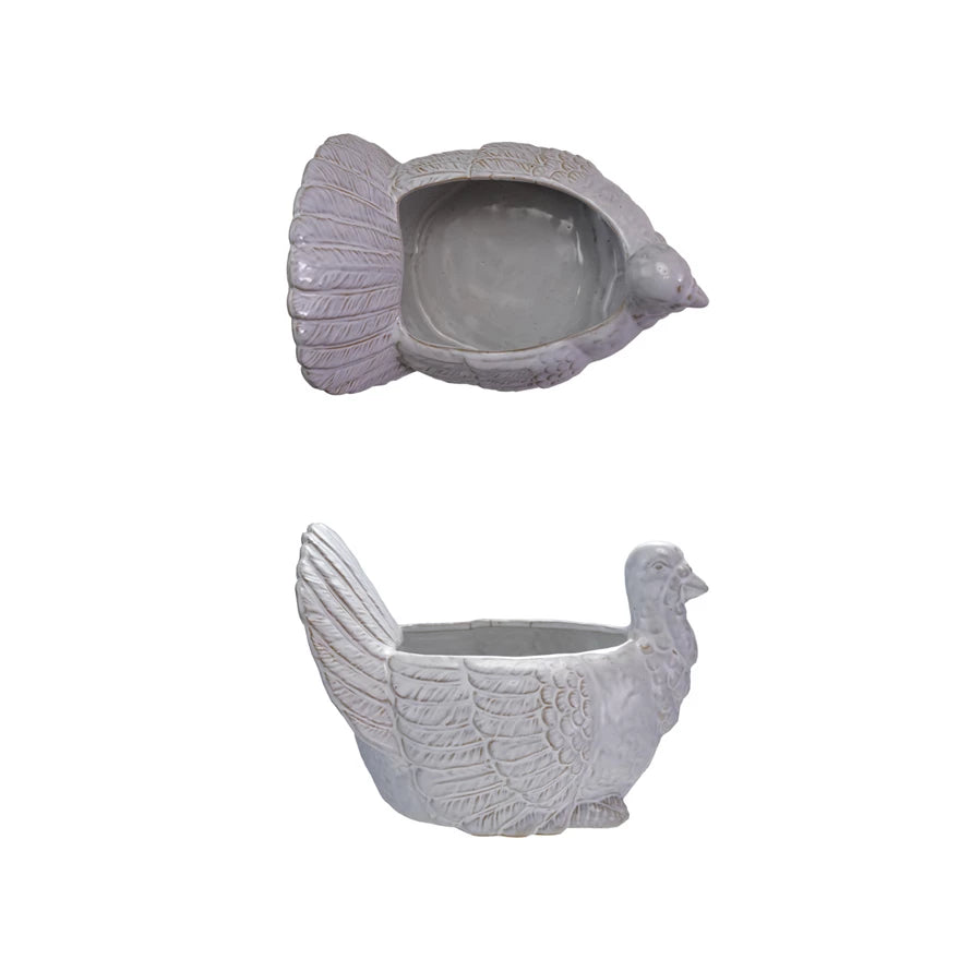 White Turkey Shaped Bowl