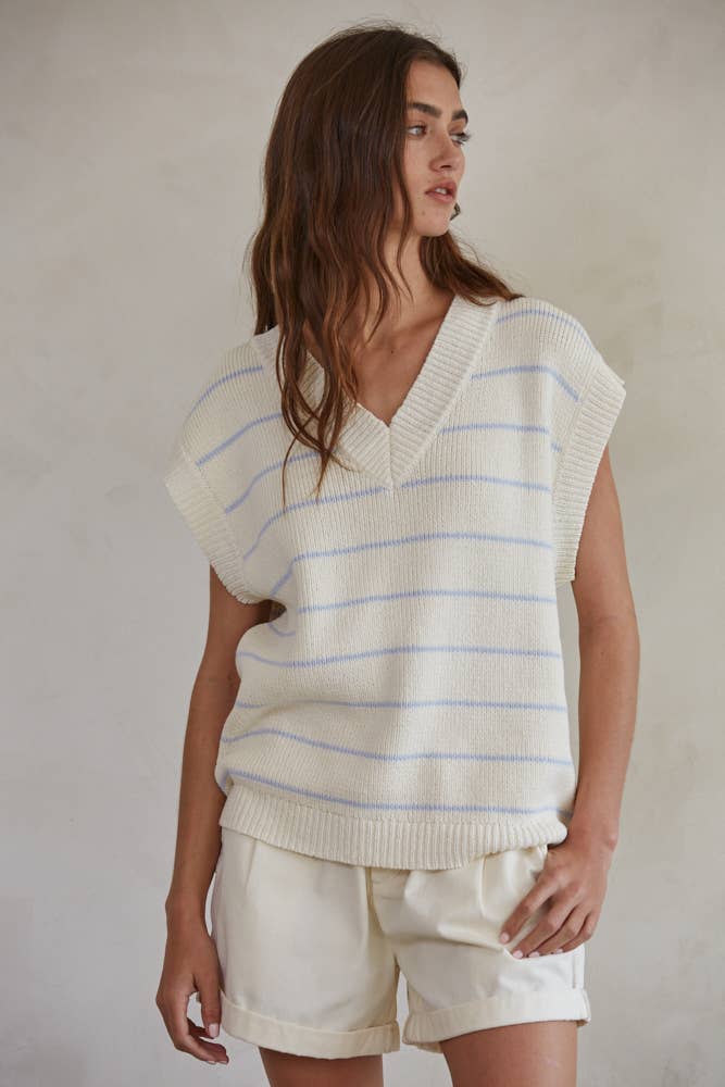 Striped V-Neck Vest Top