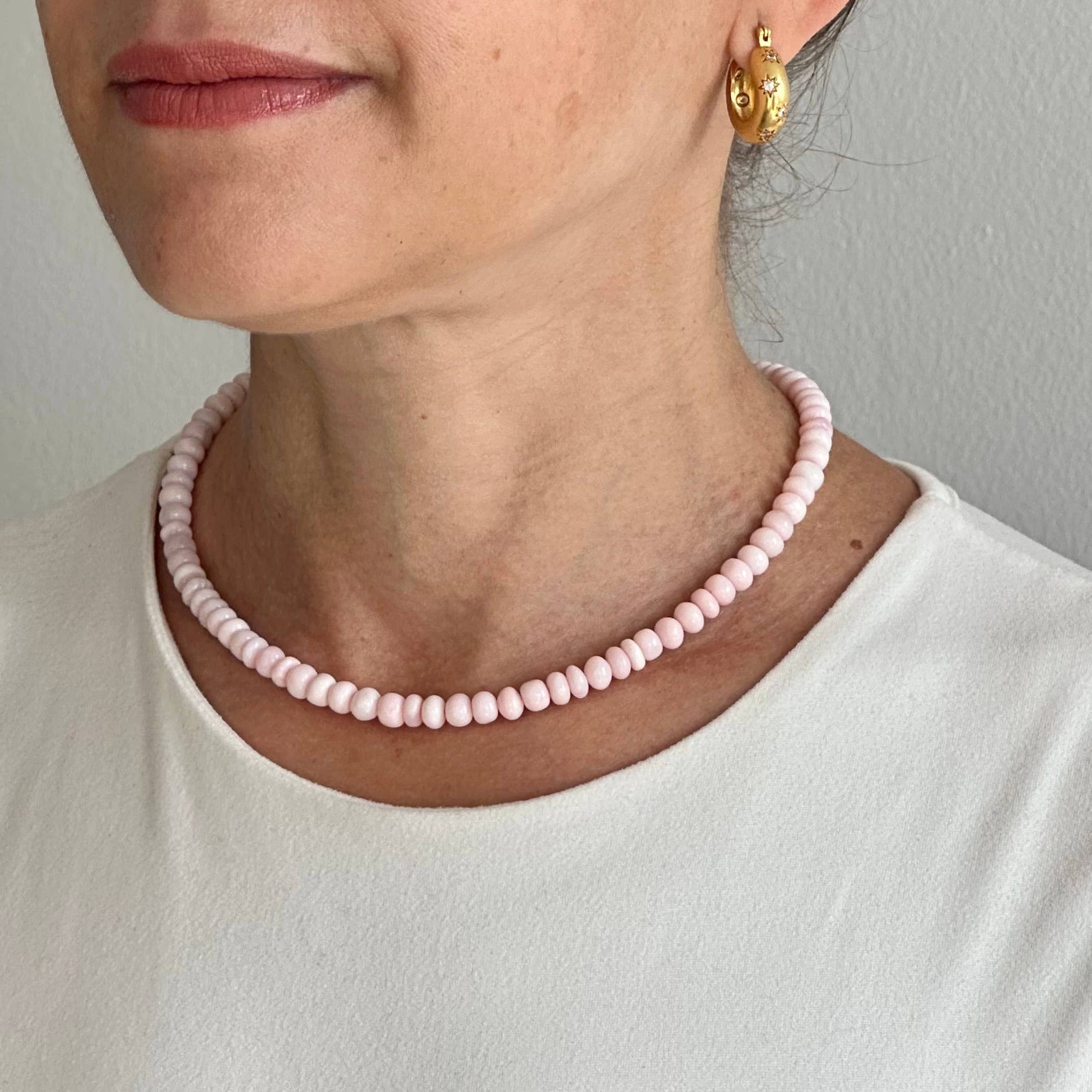 Light Pink Opal Necklace