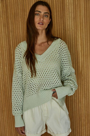 Knit V-Neck Sweater