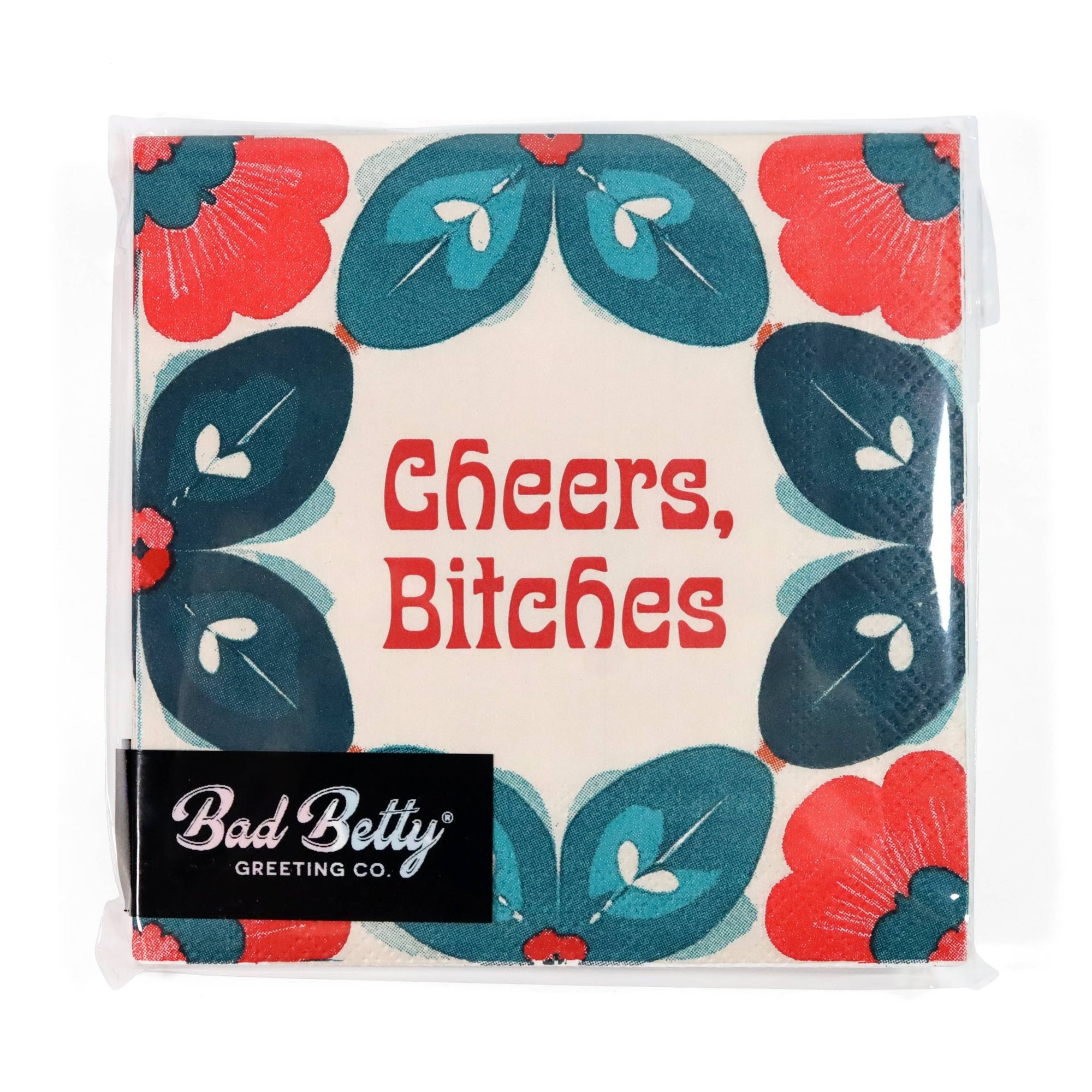 Cheers, Bitches - Funny Retro Cocktail Napkins - Box Turtle