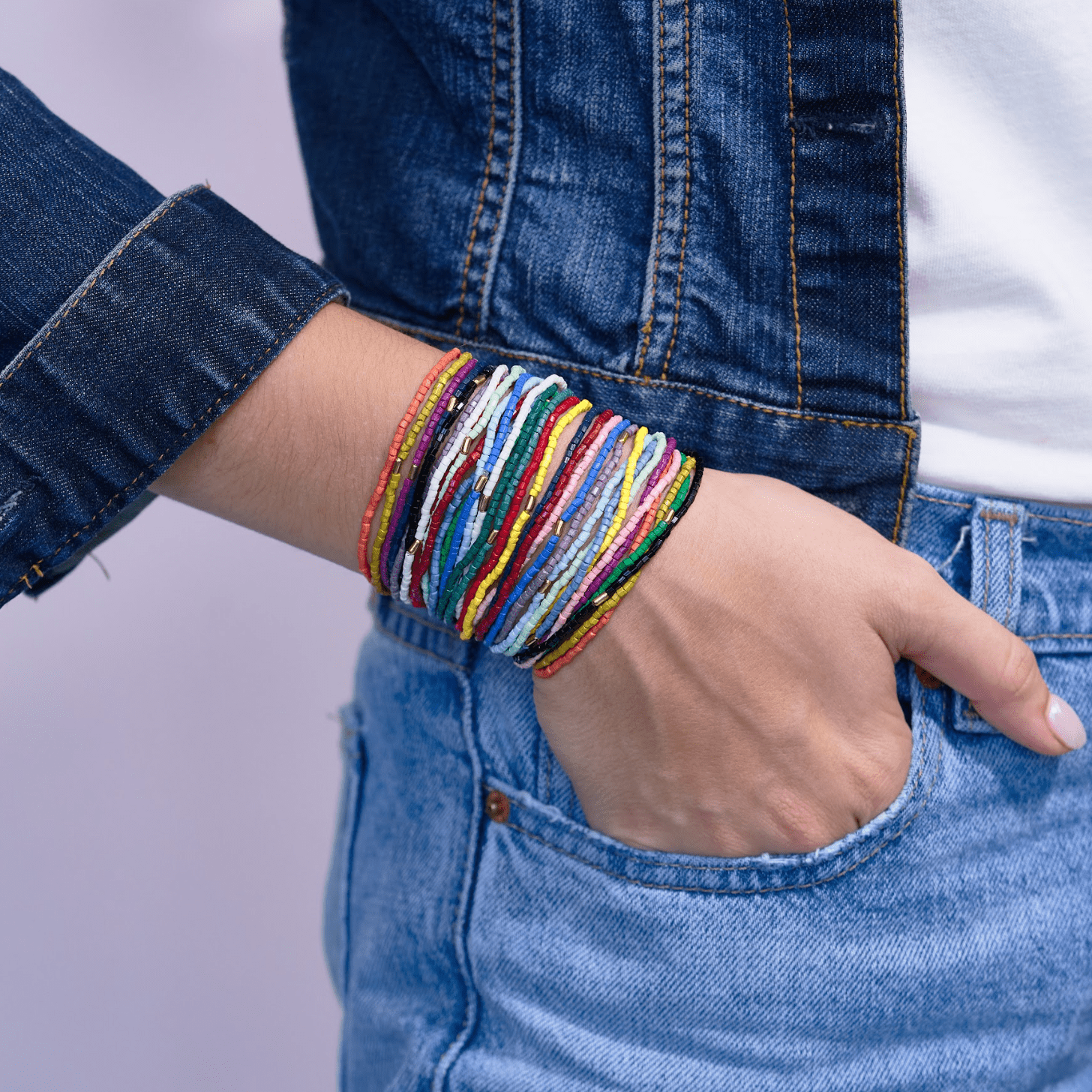 Chelsea Strand Luxe Beaded Stretch Bracelet - Box Turtle