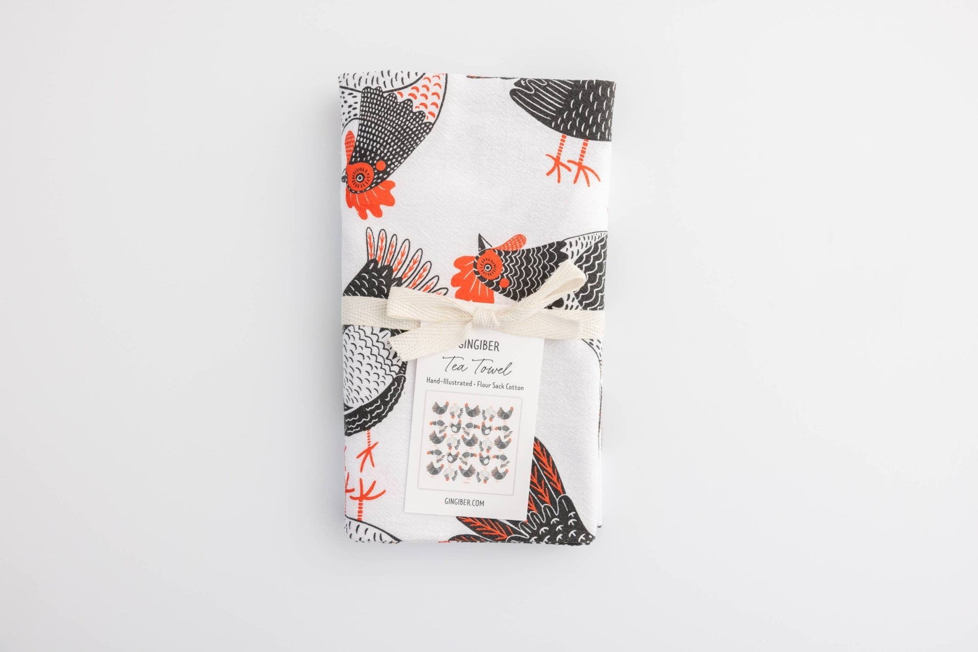 Chicken Tea Towel - Farmhouse Kitchen Towel Decor - Box Turtle