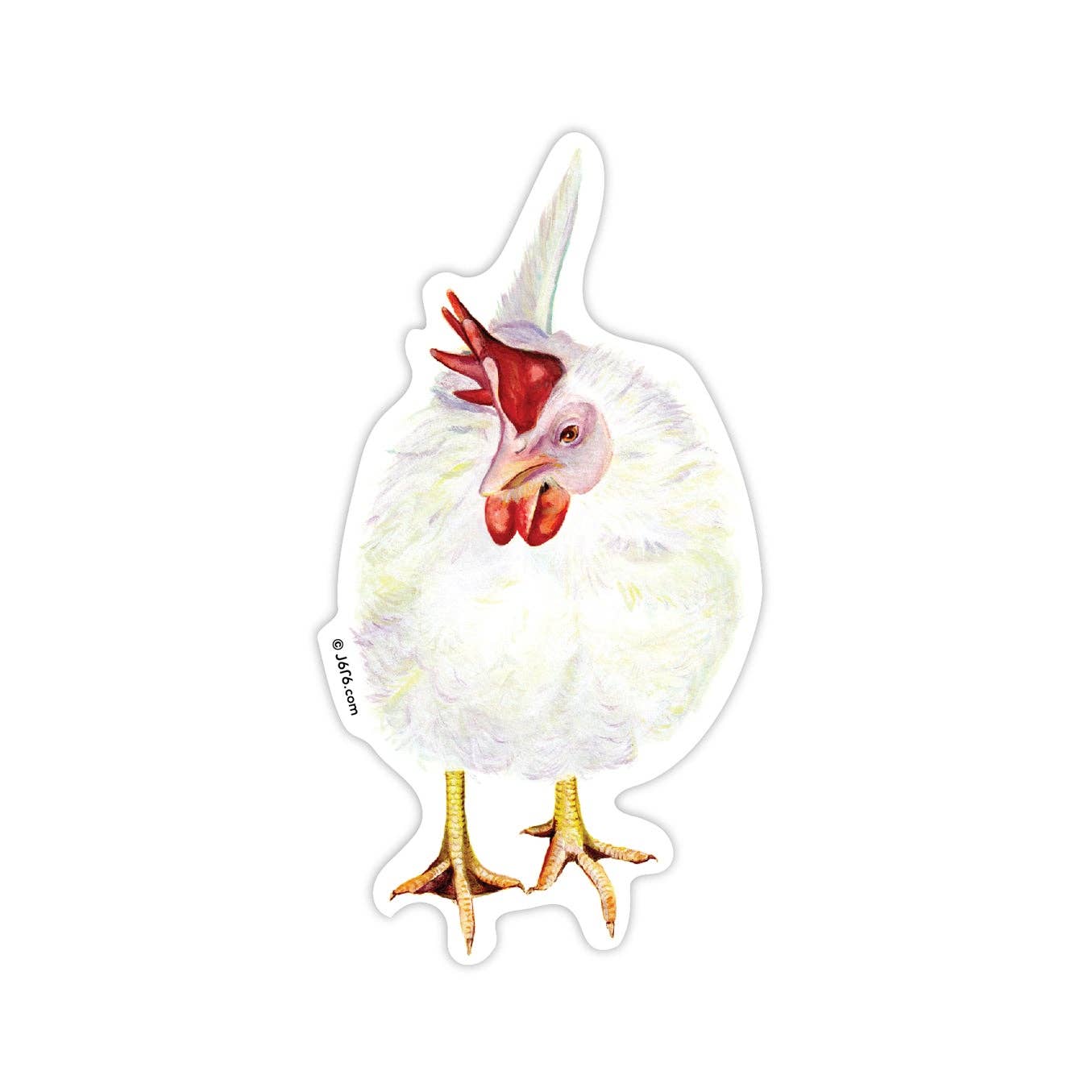 Chicken Vinyl Sticker - Box Turtle