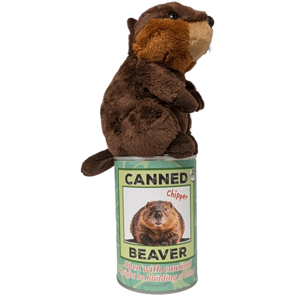 Chipper the Canned Beaver - Stuffed Plush - Box Turtle
