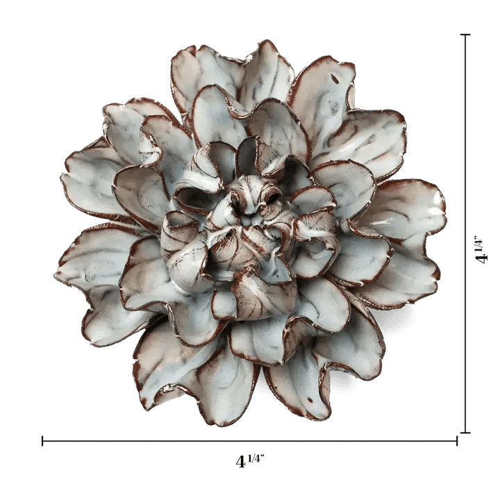 Chocolate Mint Lisianthus Ceramic Flower Decor - Box Turtle