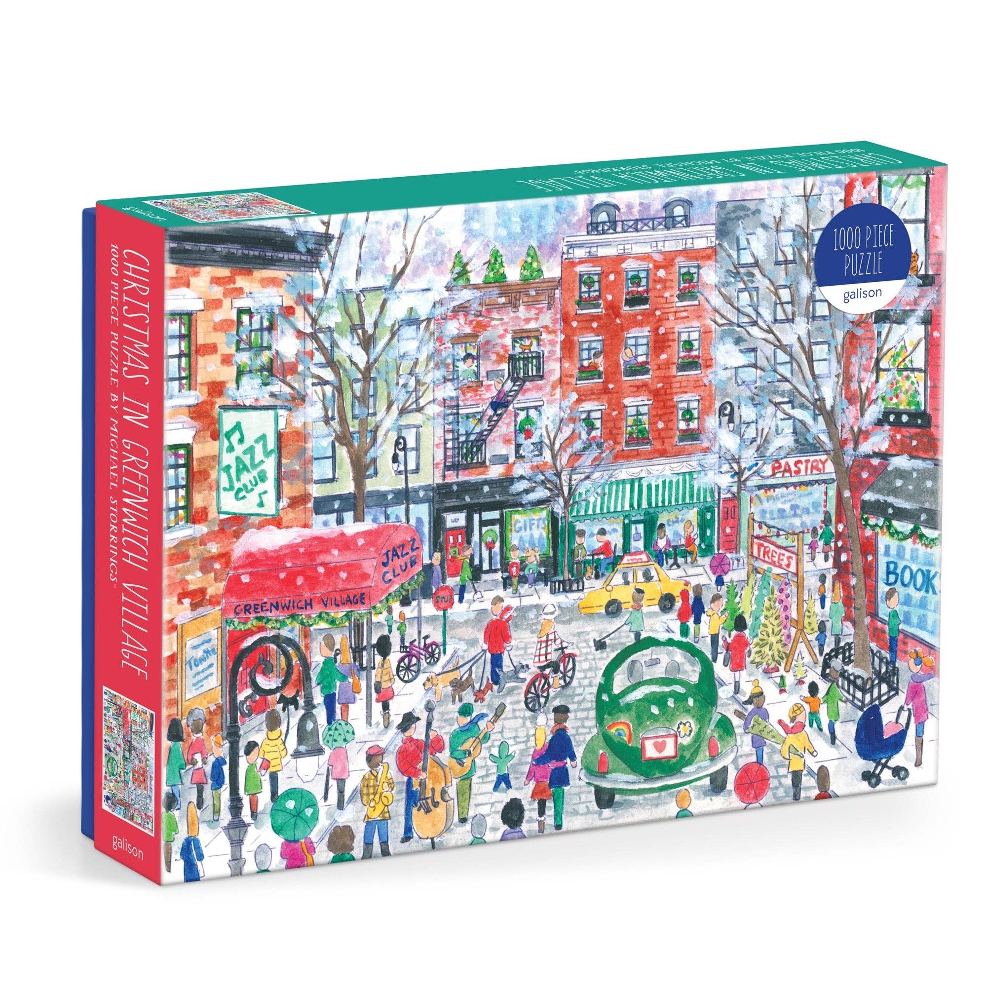 Christmas in Greenwich Village 1000 Piece Puzzle - Box Turtle