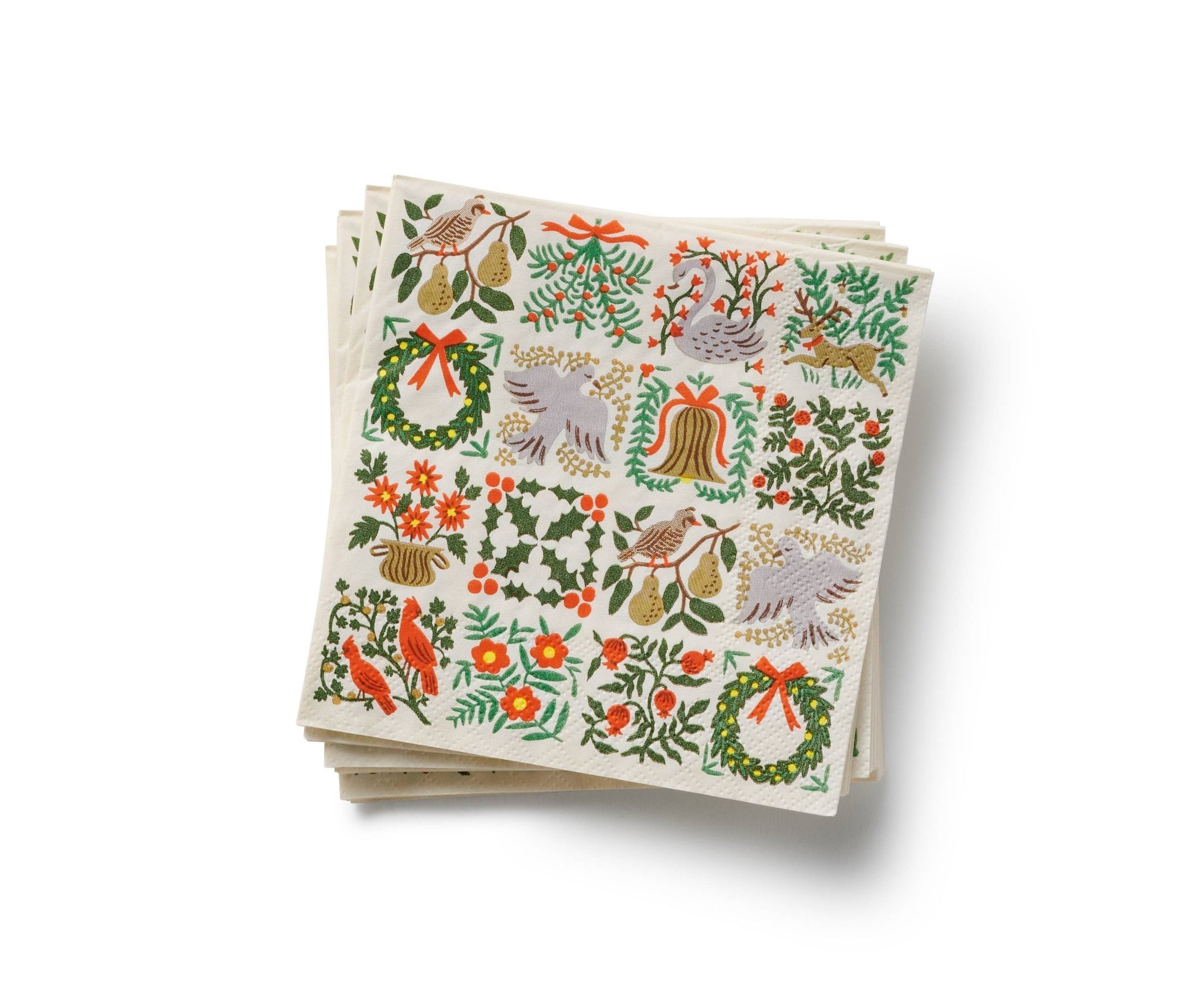 Christmastide Cocktail Napkins - Box Turtle