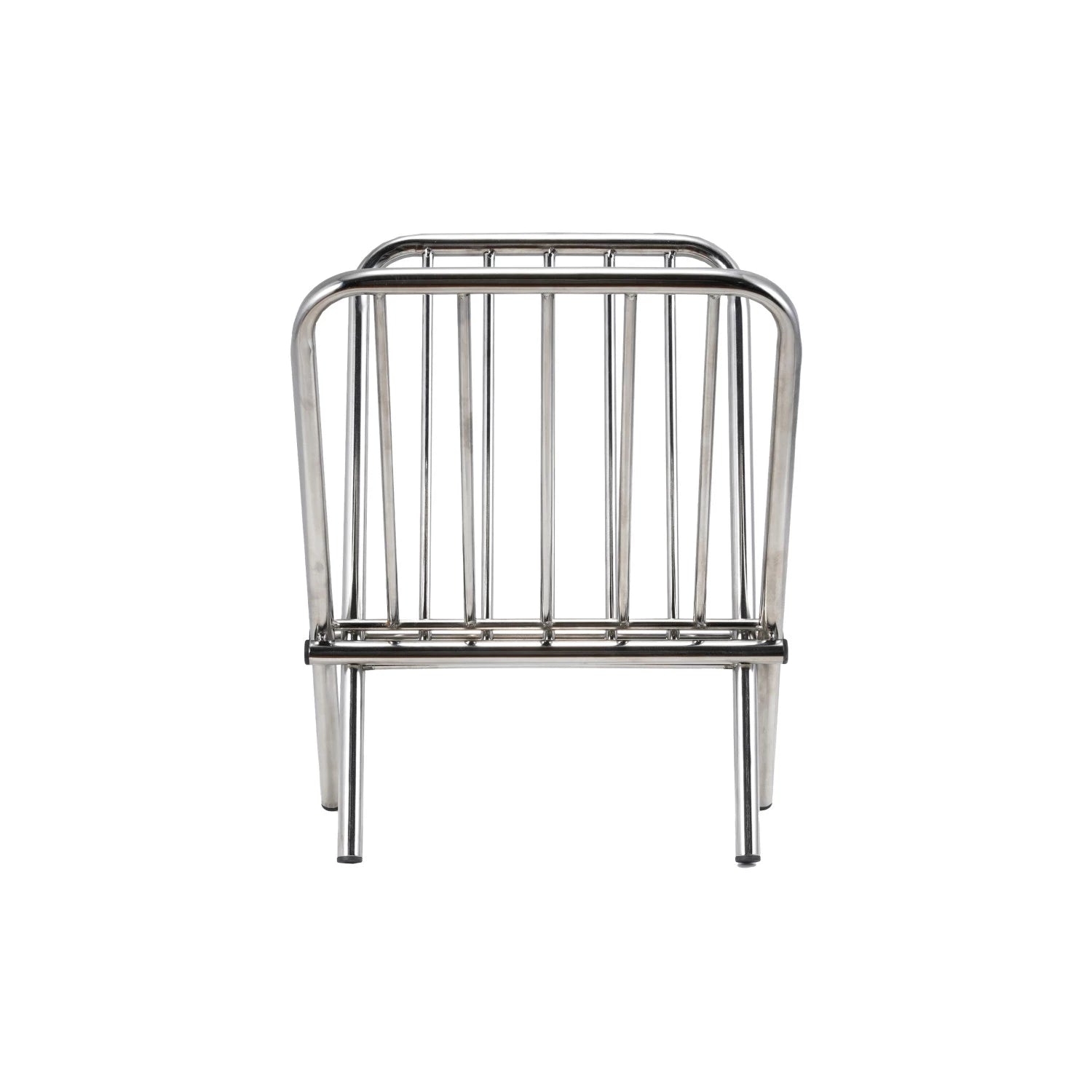Chrome Metal Magazine Rack - Box Turtle