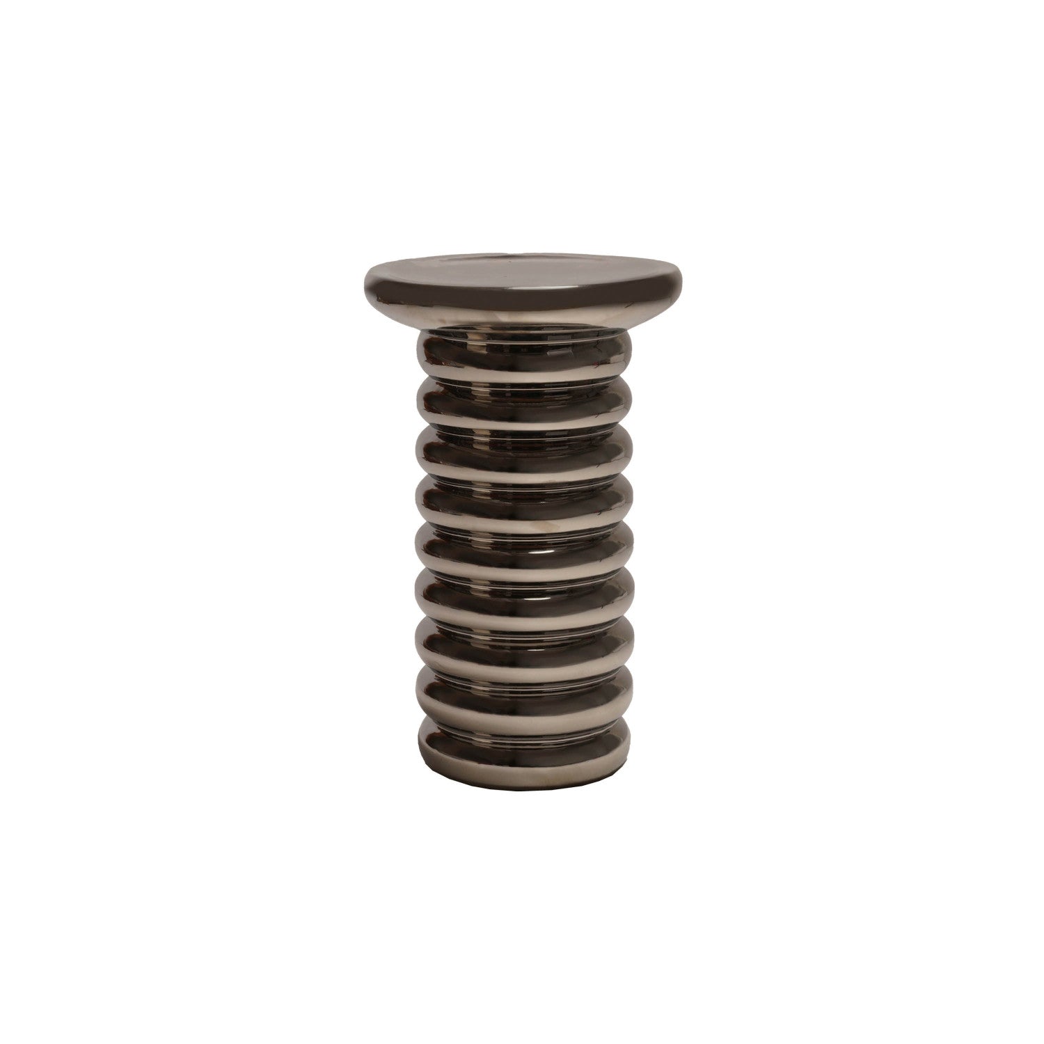 Chrome Ribbed Table - Box Turtle
