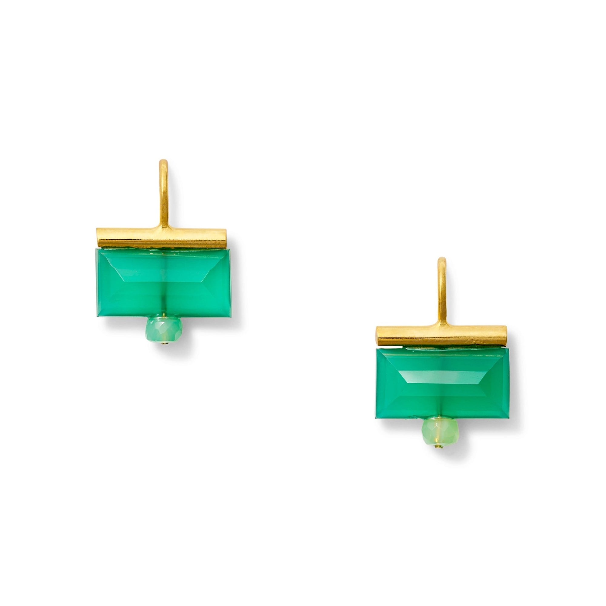 Chrysoprase Verde Earrings - Box Turtle