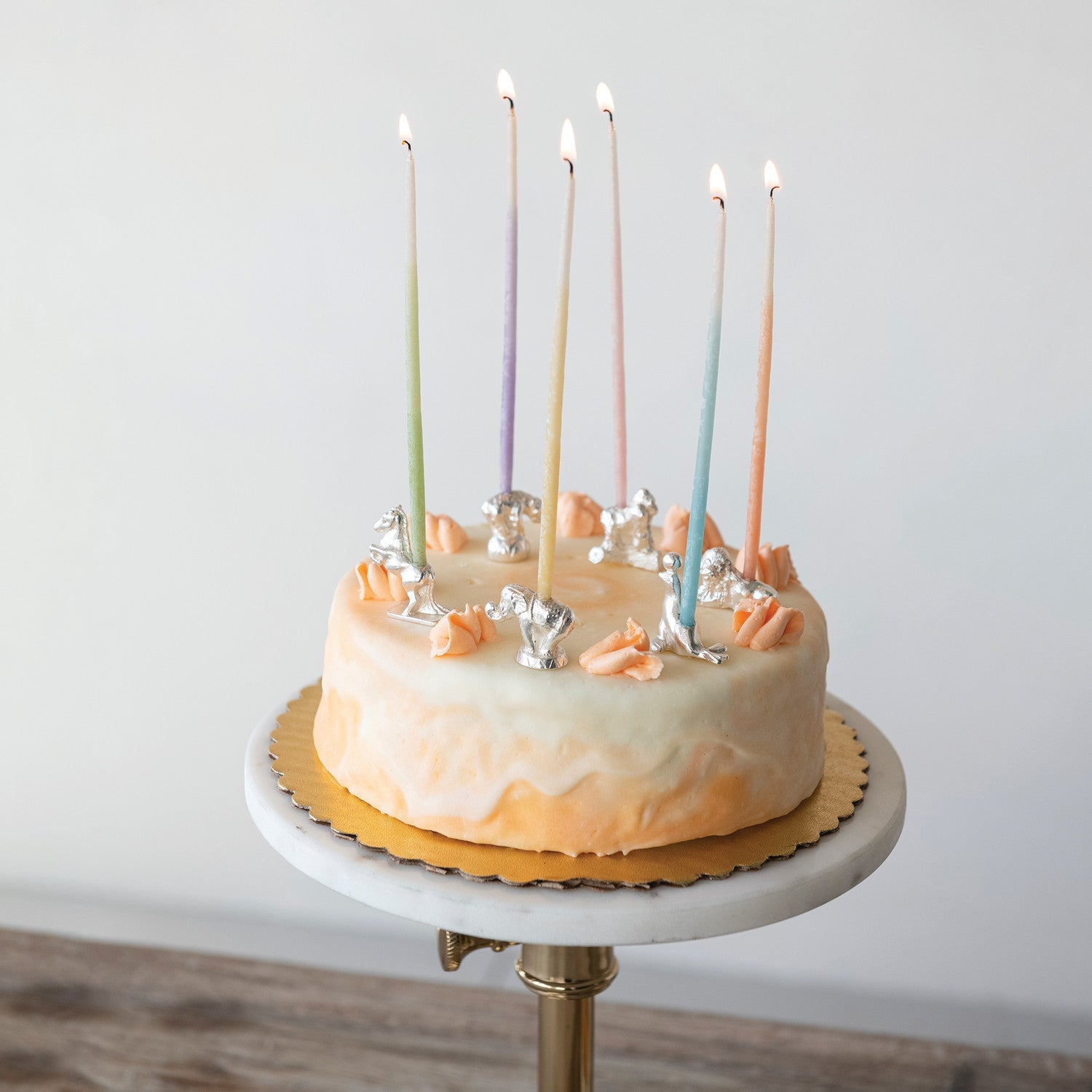 Circus Animal Birthday Cake Candle Holders - Box Turtle