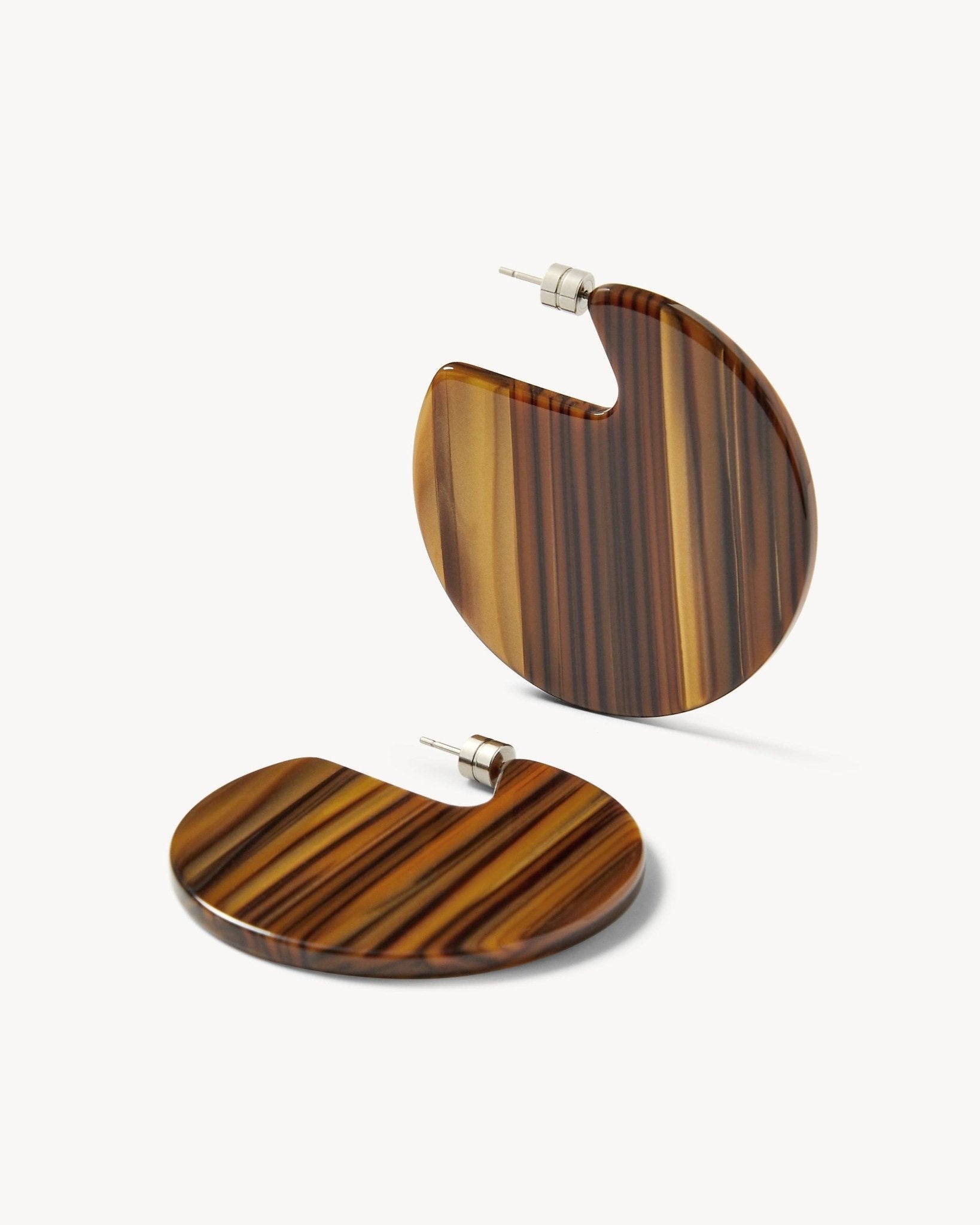 Clare Earrings in Tiger's Eye - Box Turtle