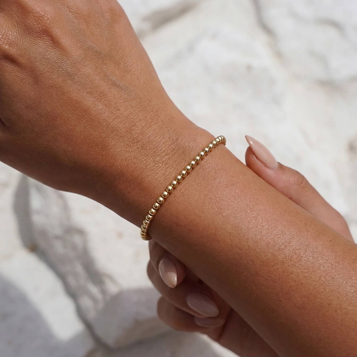 Classic 3mm Beaded Bracelet - Box Turtle
