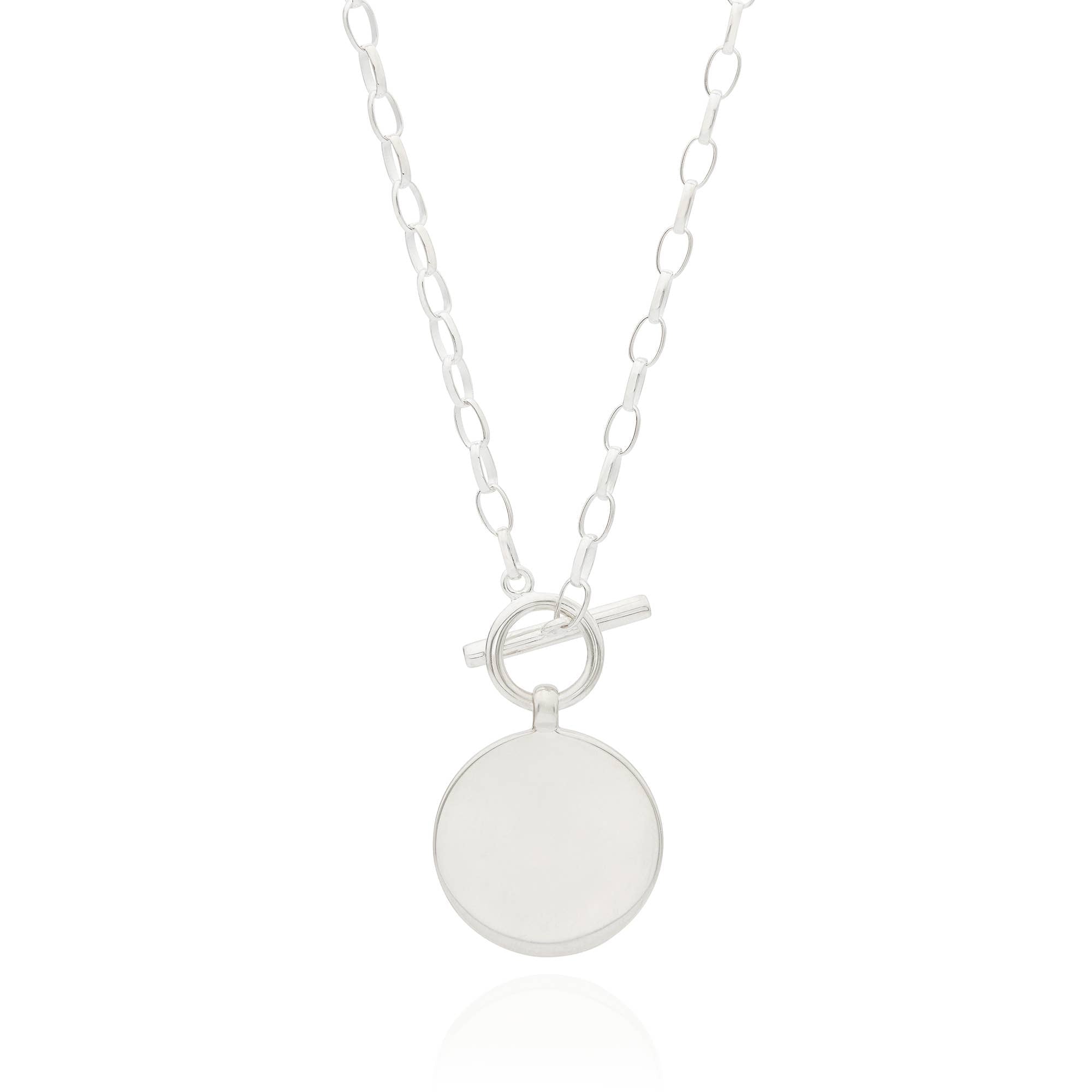 Classic Dotted Circle Toggle Necklace - Box Turtle