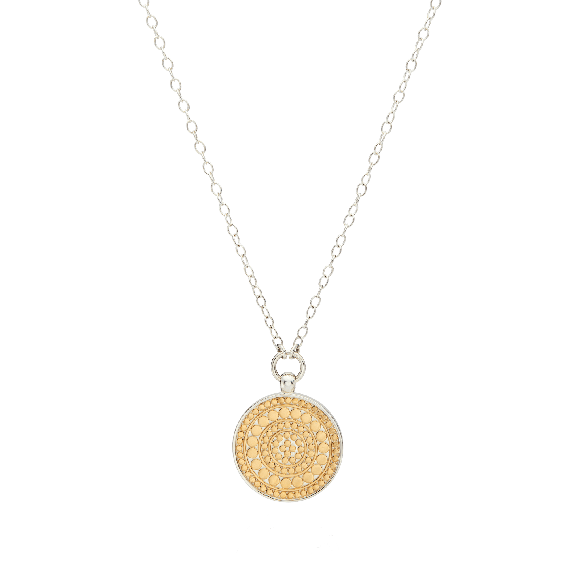Classic Reversible Disc Pendant Necklace - Box Turtle