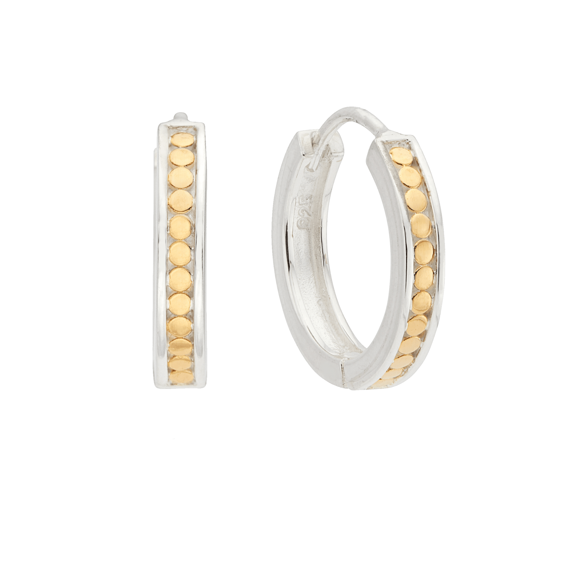 Classic Small Hinge Reversible Hoop Earrings - Box Turtle